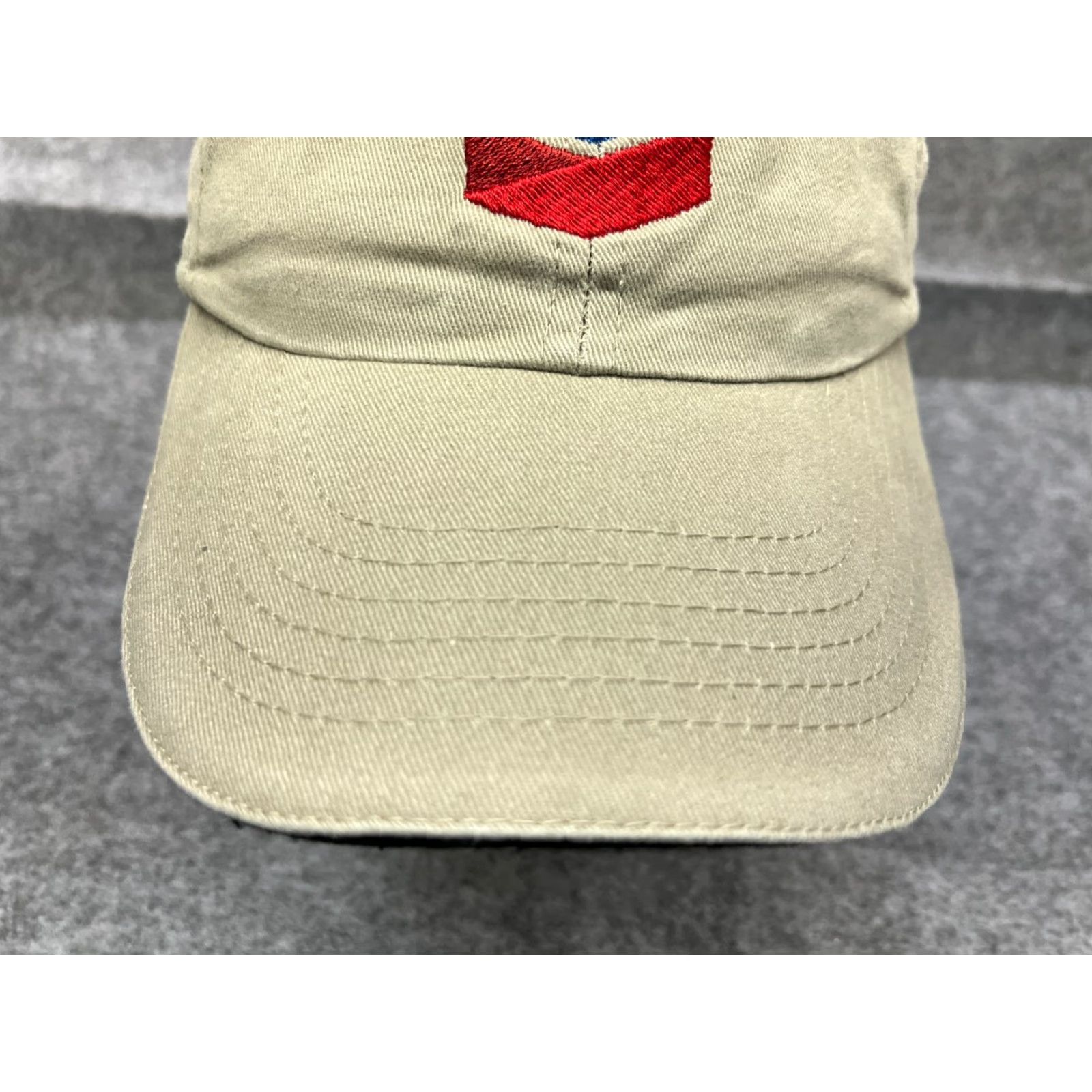 Vintage Chevron Hat Cap Baseball Adult One Size Beige Cotton Twill Adjustable Logo Petroleum Gas Oil Casual Workwear Mens Size ONE SIZE - 3 Thumbnail