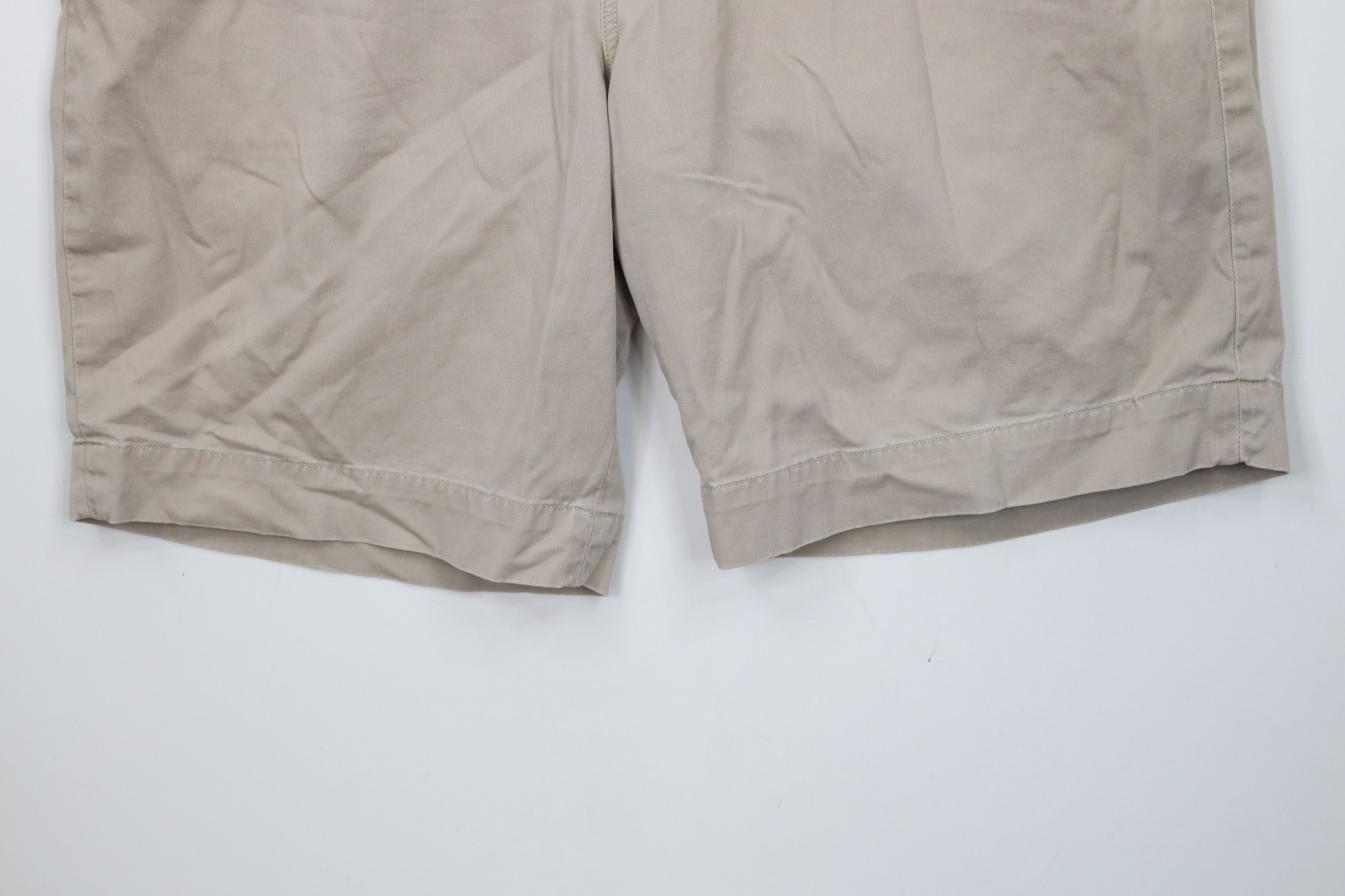 Ralph Lauren × Vintage Vintage Ralph Lauren Above Knee Stretch Chino Shorts Beige Size US 35 - 3 Thumbnail