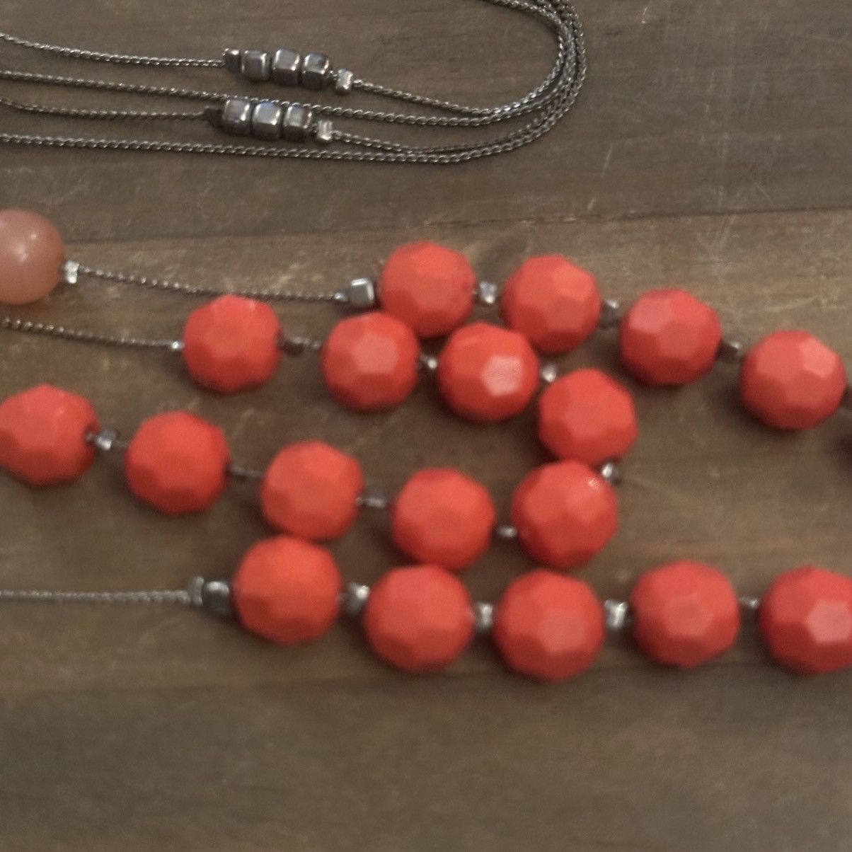 Other NY Collection long layered stationed rose and coral necklace Size ONE SIZE - 3 Thumbnail