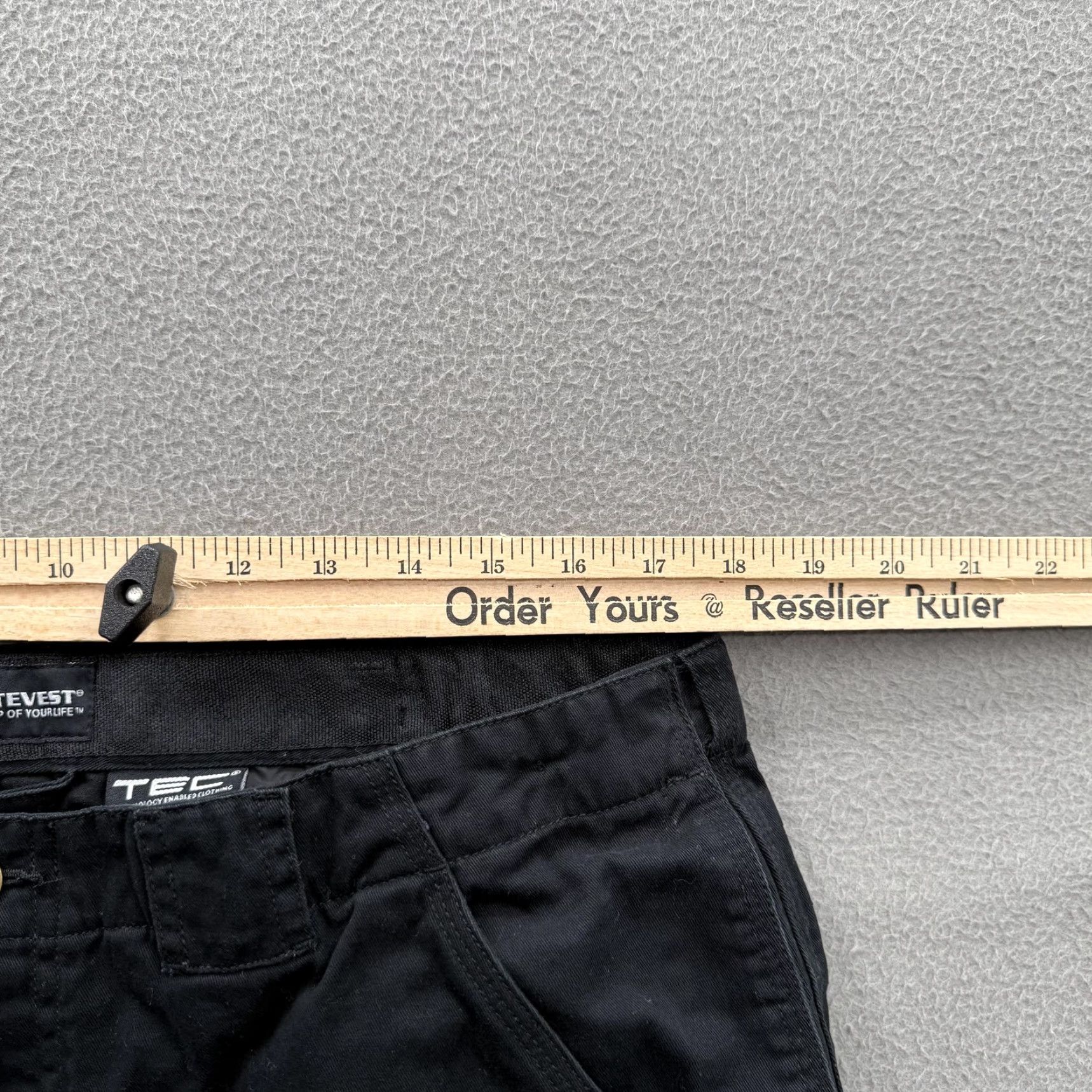 Vintage SCOTTeVEST Pants Mens 38x30 Black Hidden Cargo 2.0 Relaxed Travel Cotton Canvas Cargo Pocket Zipper Flat Front Size 38R - 6 Thumbnail