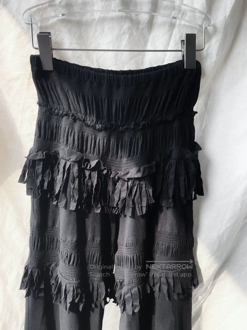 Comme des Garcons Comme Des Garcons size XS Torn lace fringe gathered long p Size 22" - 7 Thumbnail