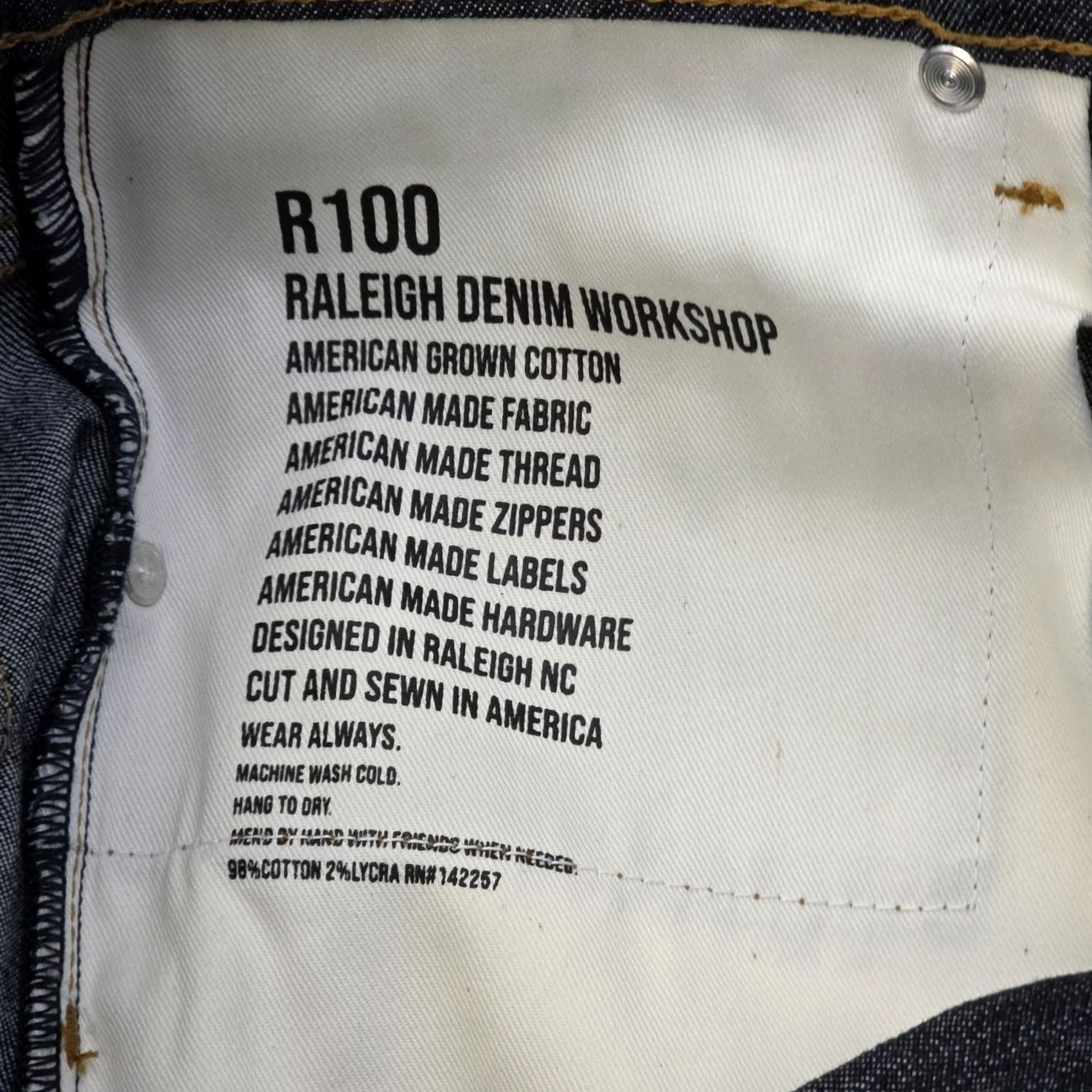 Raleigh Denim Raleigh Denim R100 Jeans Men's 28 x 32 Dark Blue USA NWOT Size US 32 / EU 48 - 7 Thumbnail