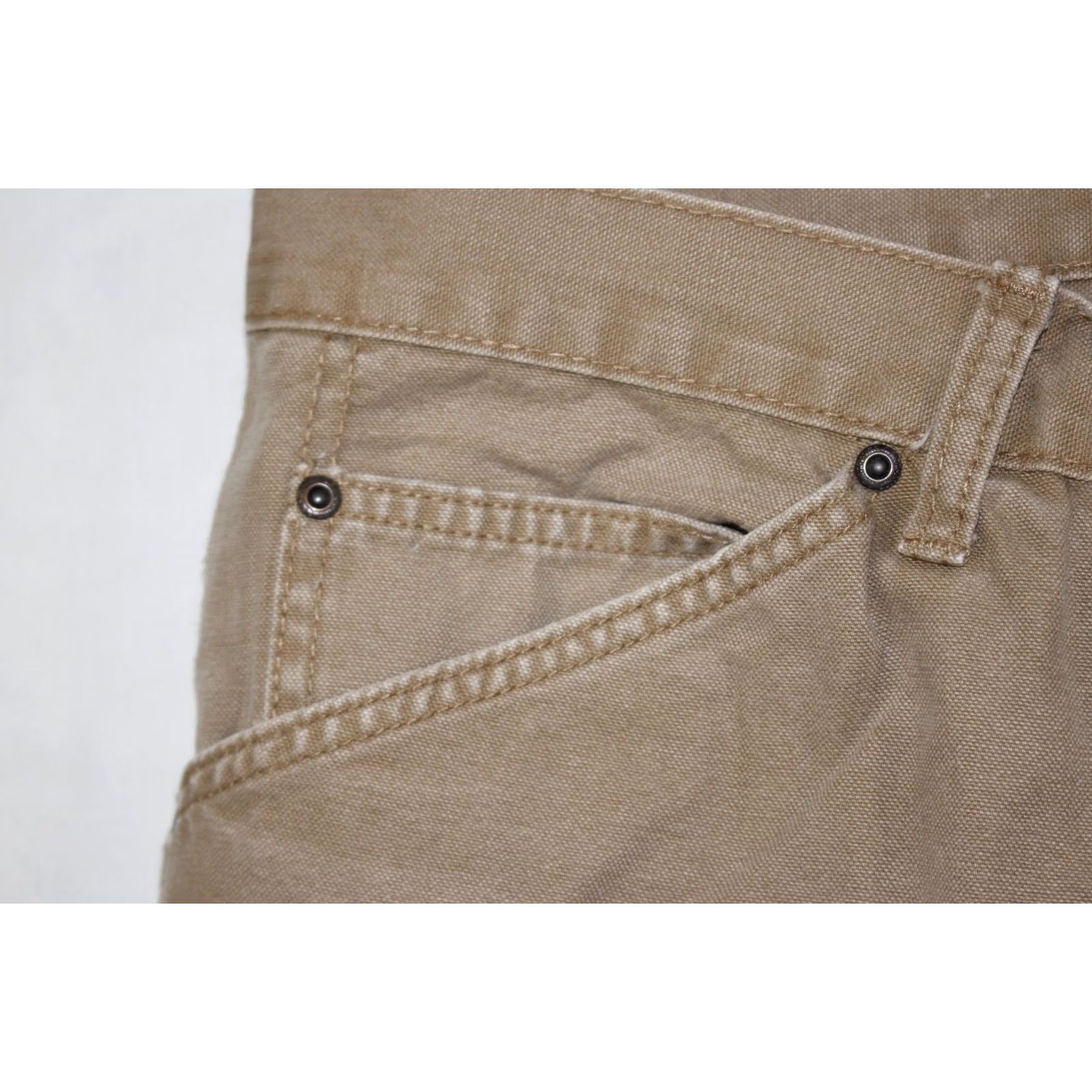 Vintage C.E. Schmidt Pants Men's 44x30 Canvas Carpenter Relaxed Brown Size US 44 / EU 60 - 3 Thumbnail