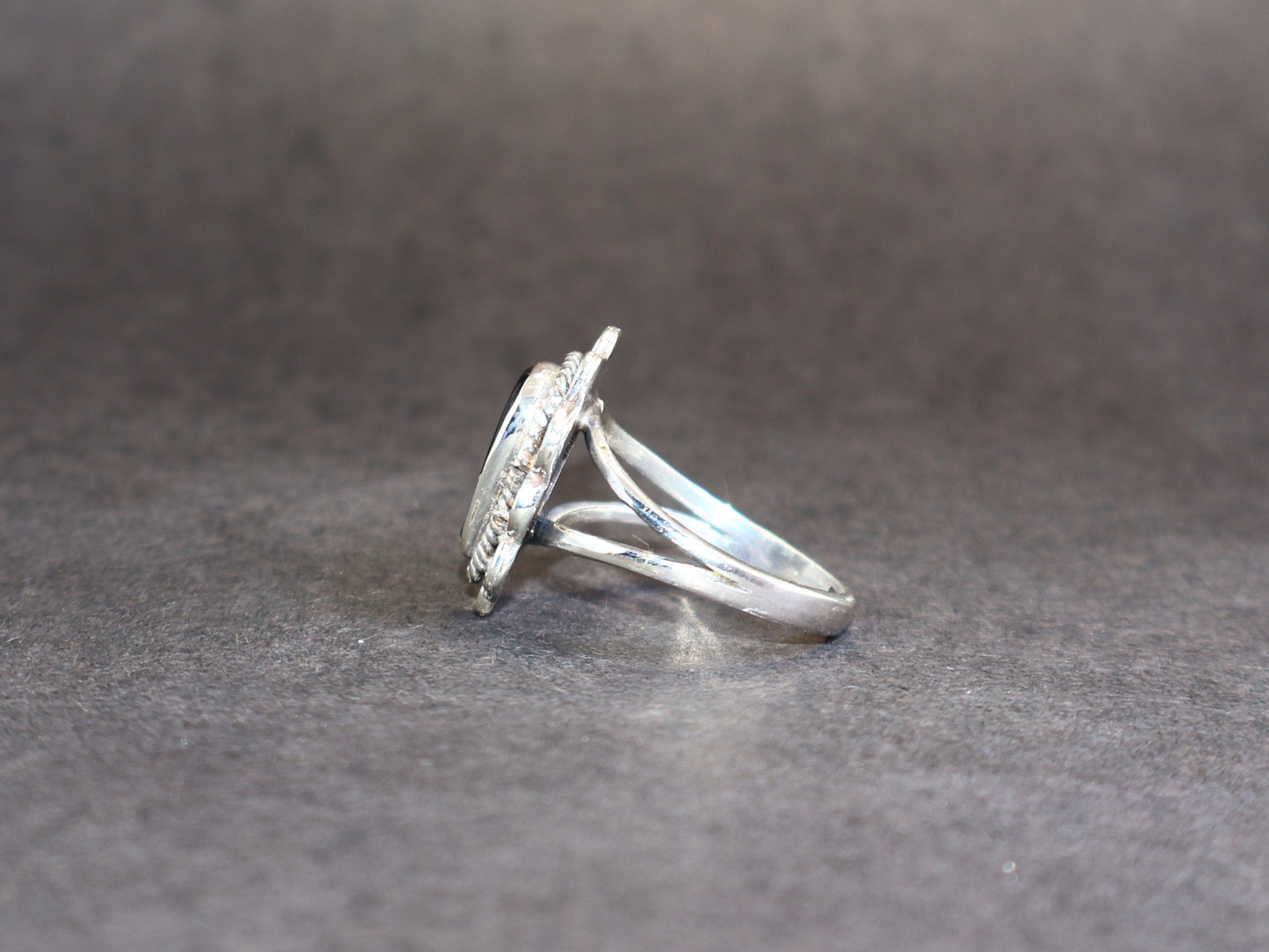 Handmade Natural Black Onyx Ring, 925 Sterling Silver Handmade Ring, Size ONE SIZE - 4 Thumbnail