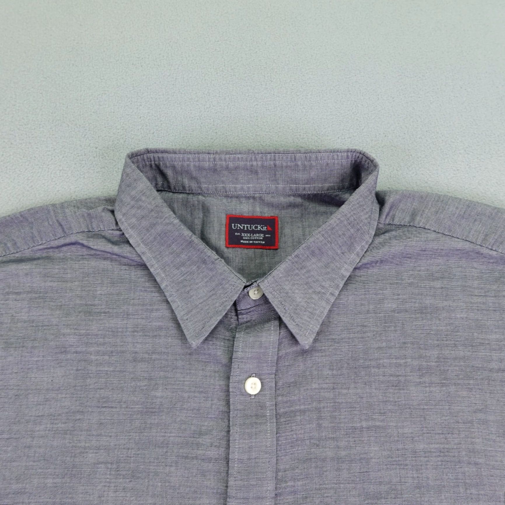 UNTUCKit UNTUCKit Shirt Mens 3XL Gray Button-Up Short Sleeve Casual Outdoor Pocket Shirt Size US XXL / EU 58 / 5 - 2 Thumbnail