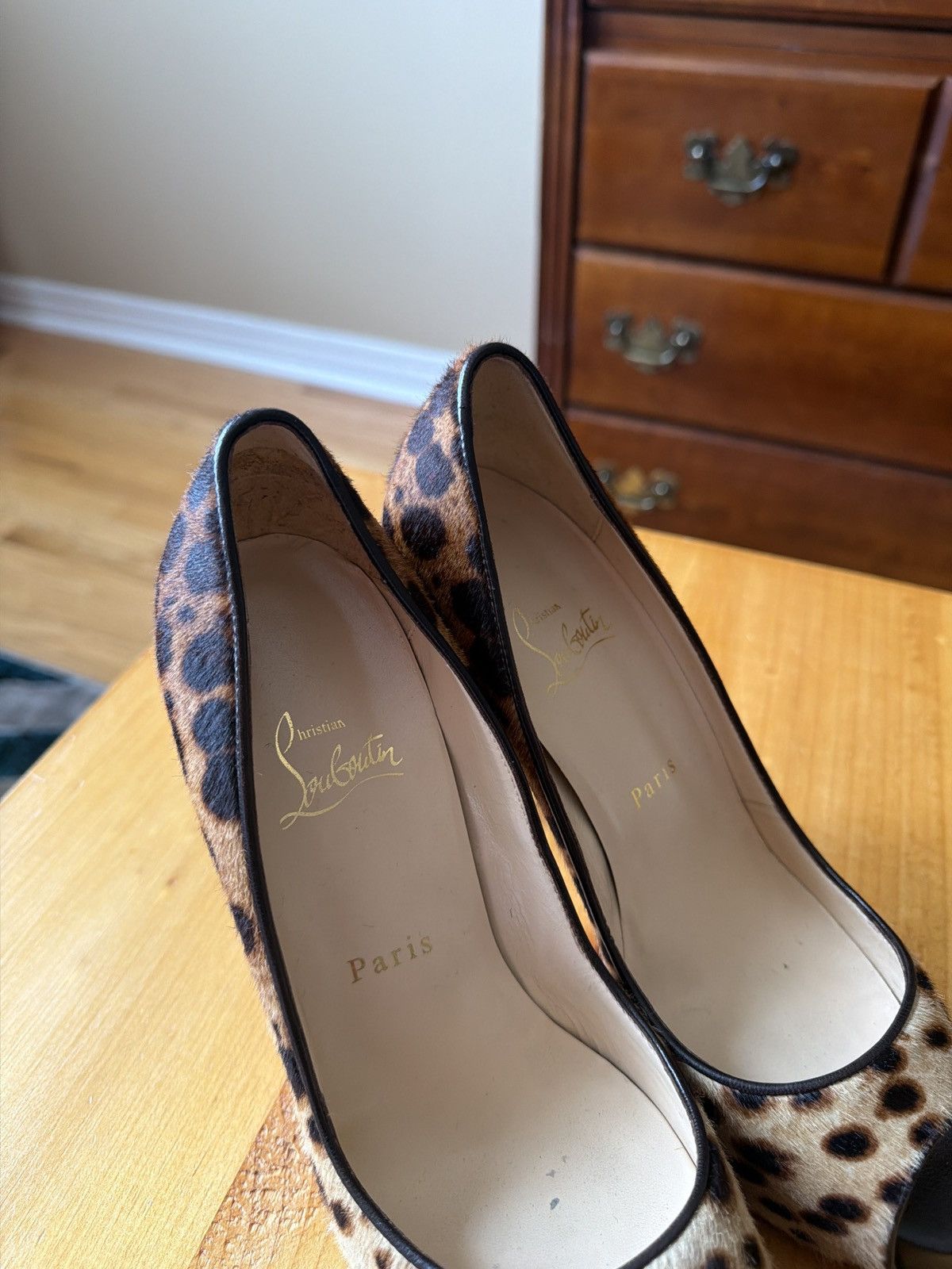 Christian Louboutin Christian Louboutin CHEETAH OPEN TOE PLATFORM PUMP Size US 8 / IT 38 - 9 Thumbnail