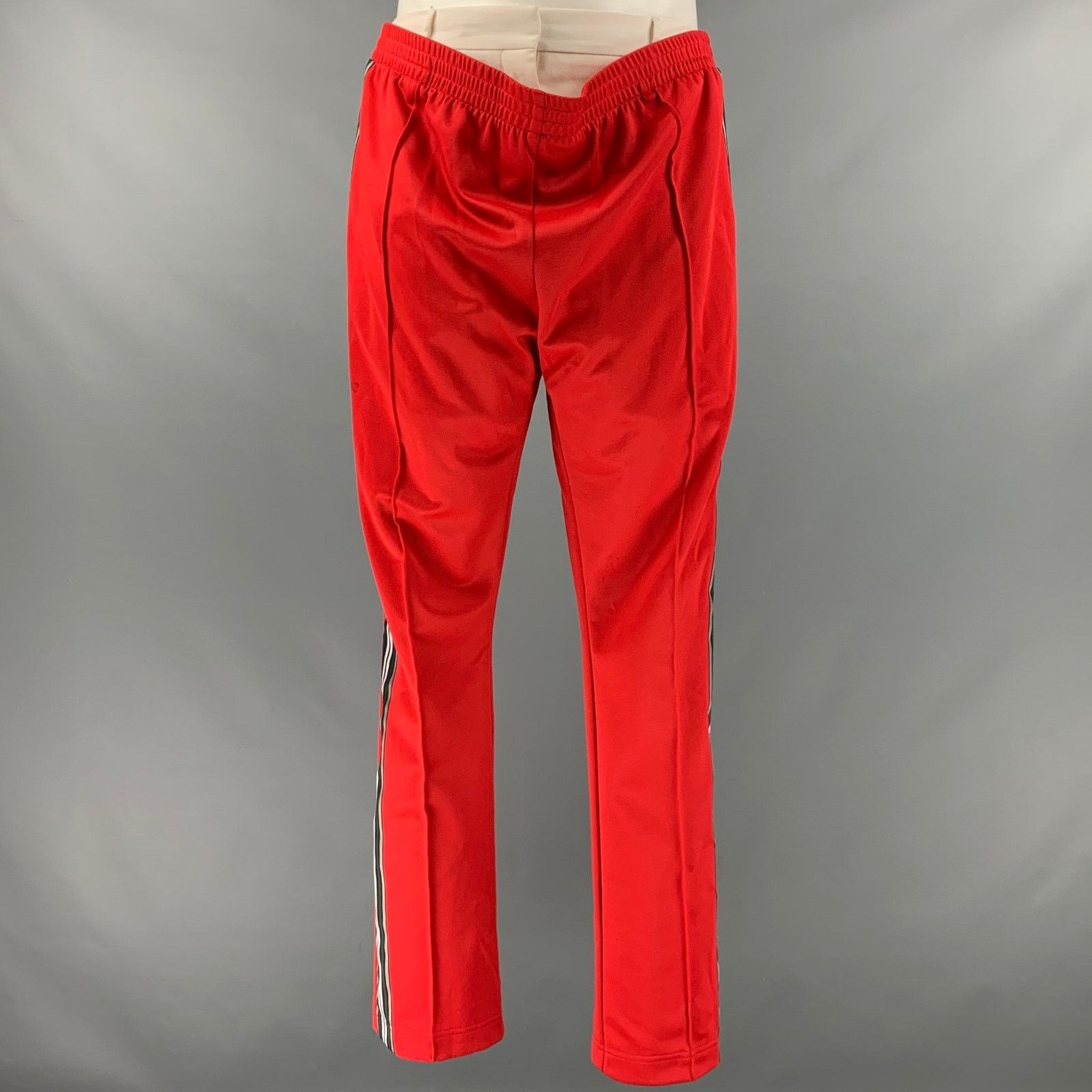Burberry BURBERRY Size 10 Red White Polyester Cotton Casual Pants Size 32" / US 10 / IT 46 - 1 Thumbnail