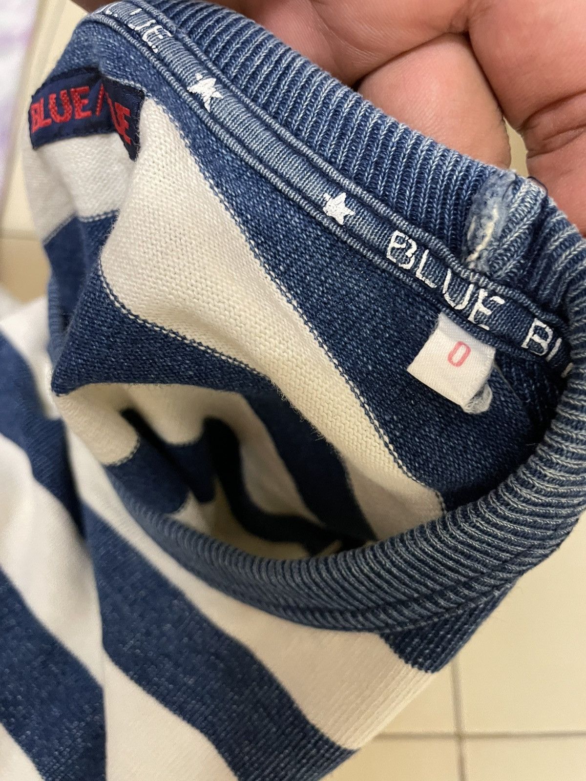 Blue Blue Japan Blue Blue HR Market Classic Marine Stripe Long Sleeve Tshirt Size US S / EU 44-46 / 1 - 7 Thumbnail