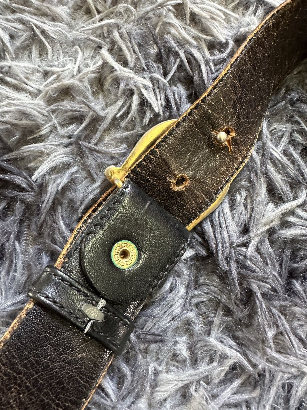 Gucci 90’s Vintage Gucci G logo leather belt Size ONE SIZE - 12 Thumbnail