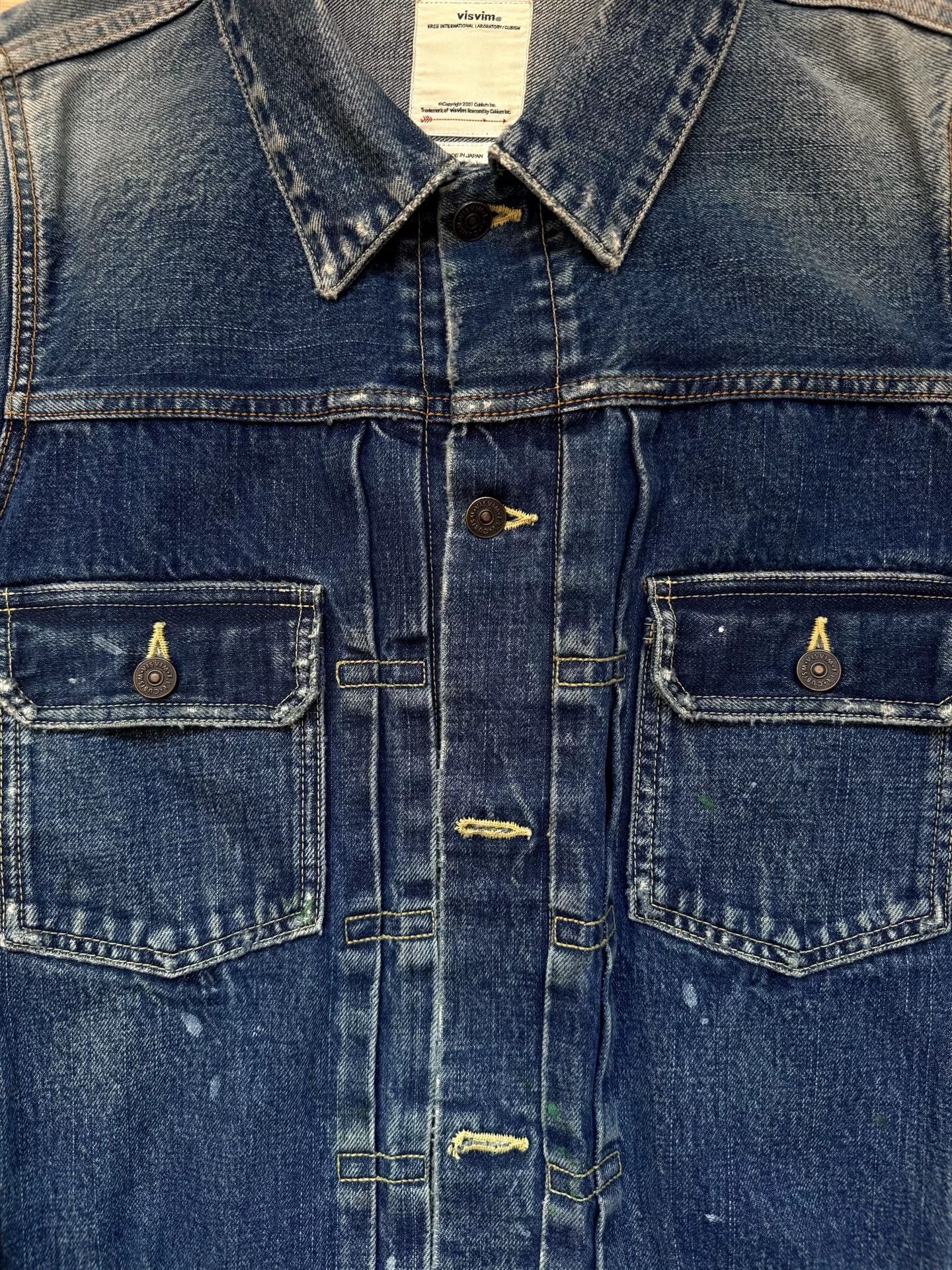 Visvim visvim 101JKT Jumbo Paint Splatter Denim Jacket Size US XL / EU 56 / 4 - 1 Thumbnail