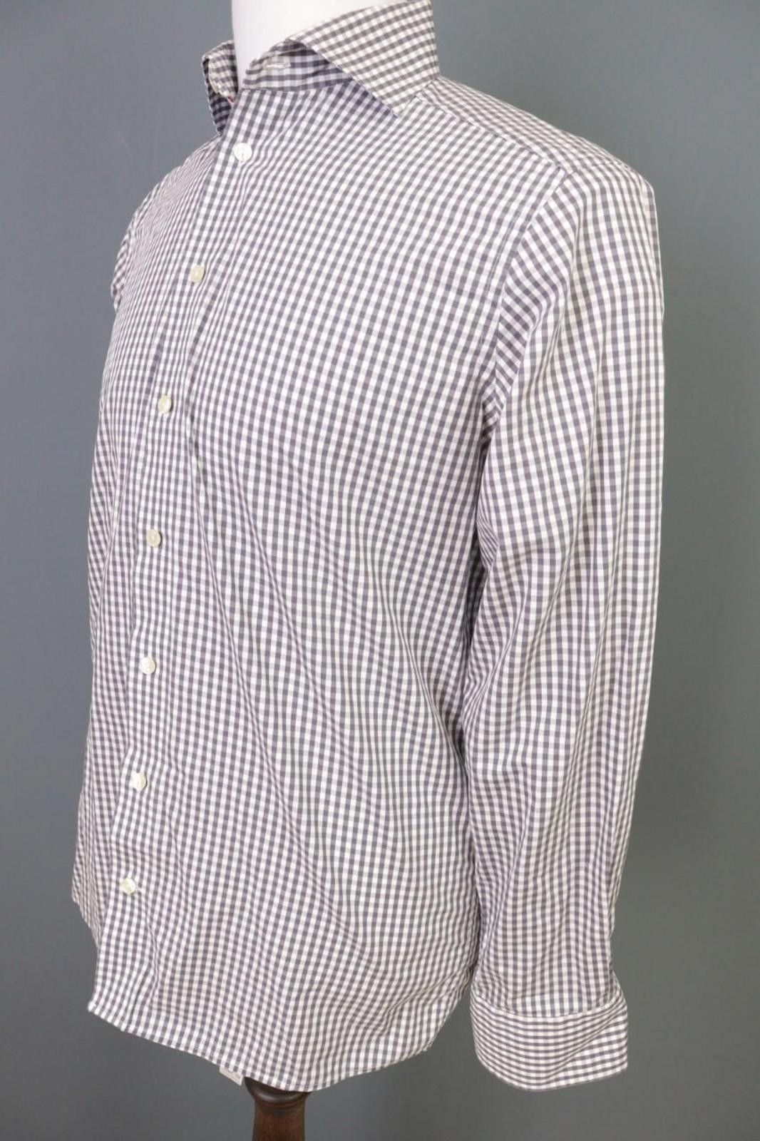 Eton Eton Contemporary Gray Check Button Shirt Size 40/15 3/4 Size US M / EU 48-50 / 2 - 6 Thumbnail