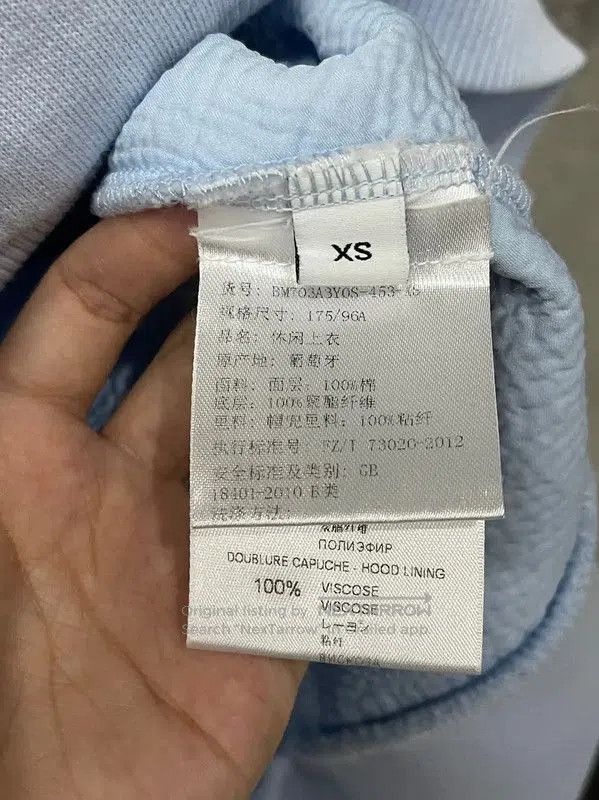 Givenchy Givenchy Light Blue Cotton Long Sleeve Hoodie . Size XS / US 0-2 / IT 36-38 - 8 Thumbnail