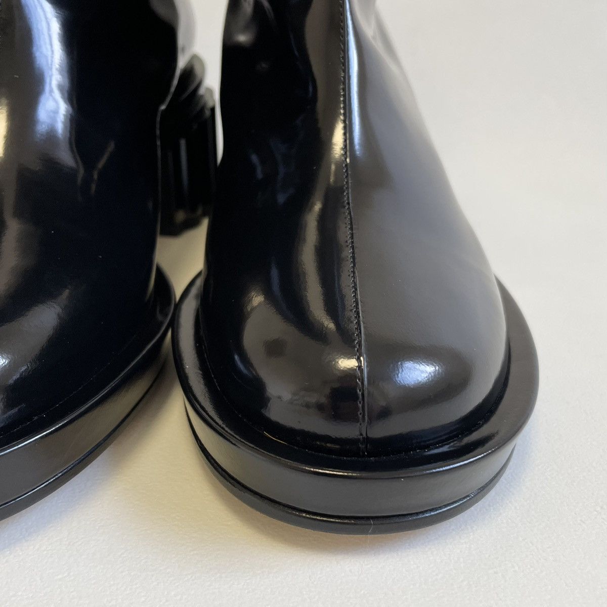 Simone Rocha Black Leather ‘Lacquered Heel’ Boots Size US 9 / IT 39 - 9 Thumbnail