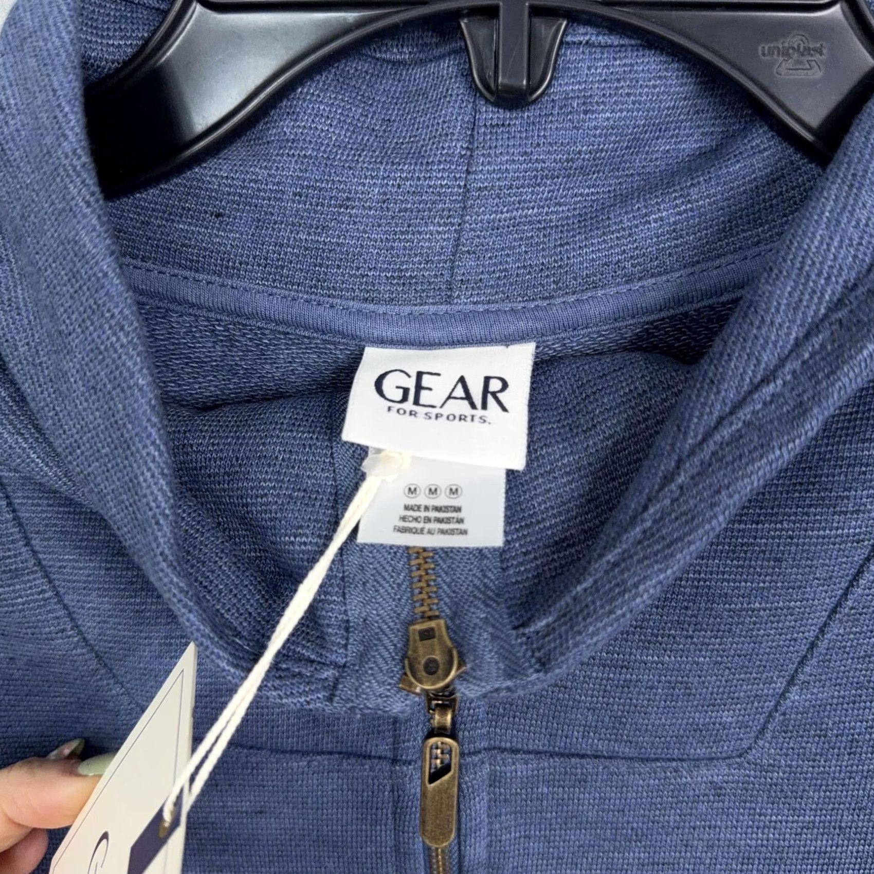 Vintage GEAR FOR SPORTS Jacket Womens Medium Blue Knit Full Zip Mock Neck Bahamas Travel Size M / US 6-8 / IT 42-44 - 4 Thumbnail