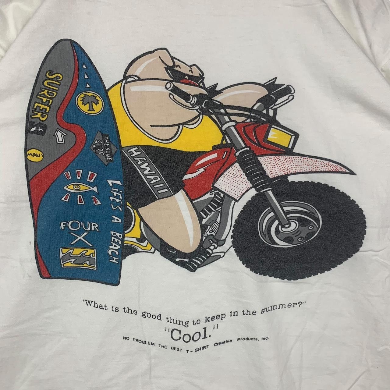 Vintage Vintage HAWAII HOG CHOPPER Motorcycle Surf Life Tee Shirt Size US L / EU 52-54 / 3 - 6 Thumbnail