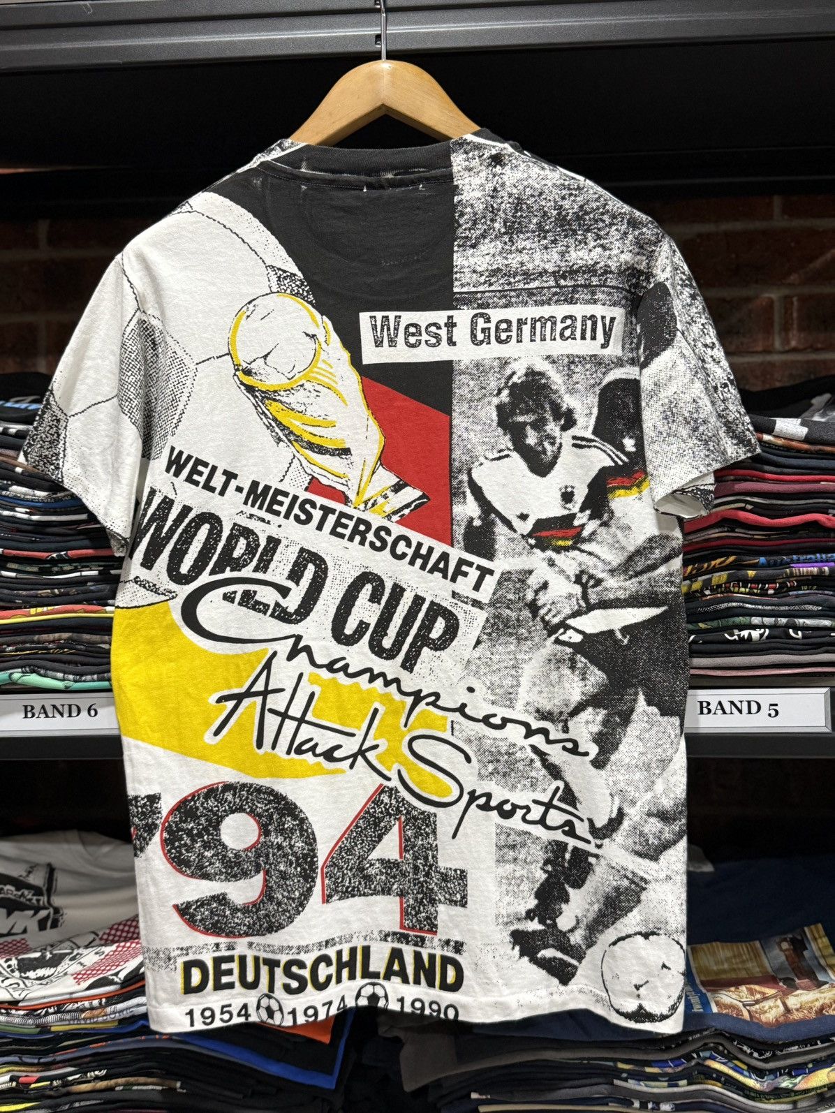 Vintage Vintage 90s Aop West Germany World Cup Attack Sport Tee Size US M / EU 48-50 / 2 - 9 Thumbnail
