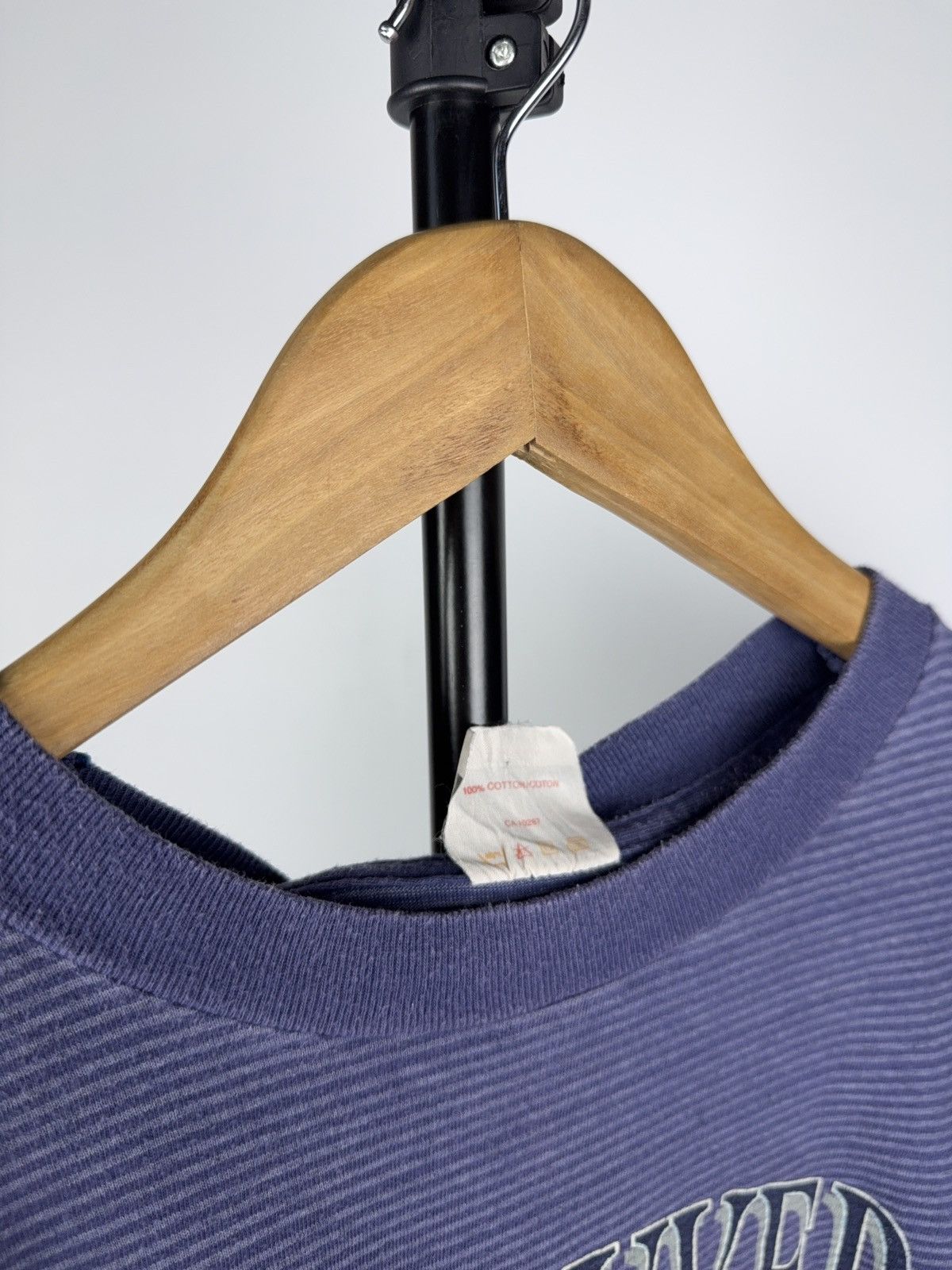 Vintage Vintage 90s Retro Logo Vancouver Canada Striped Tee Shirt Size US L / EU 52-54 / 3 - 8 Thumbnail