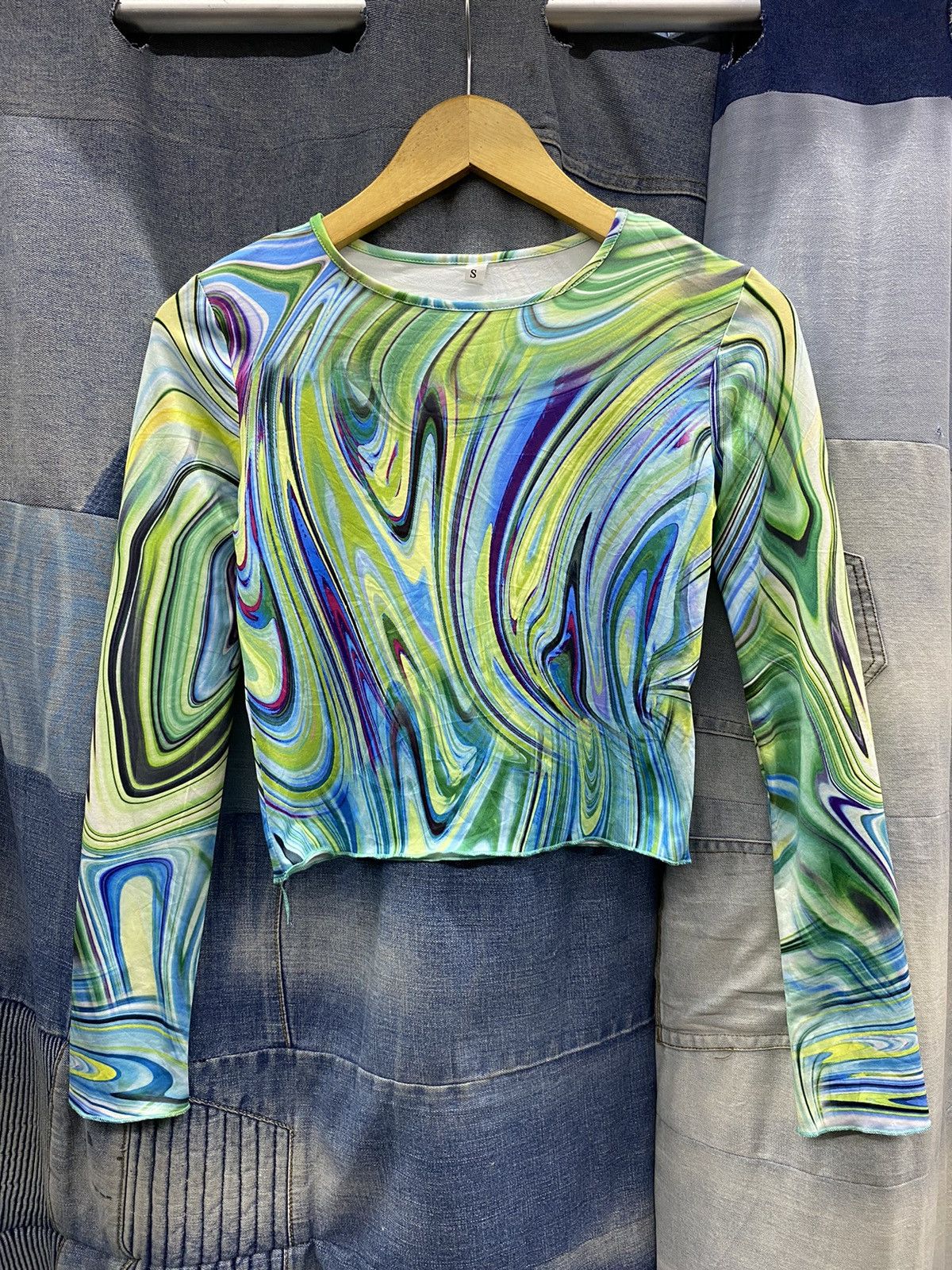 Hysteric Glamour × Japanese Brand JEAN PAUL GAULTIER STYLE meshtop abstract Size S / US 4 / IT 40 - 2 Thumbnail