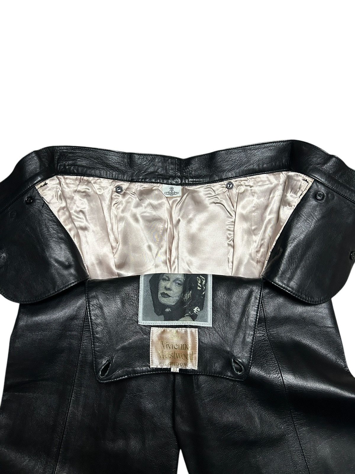 Vivienne Westwood 90s Sailor Leather Trousers Size 28" / US 6 / IT 42 - 7 Thumbnail