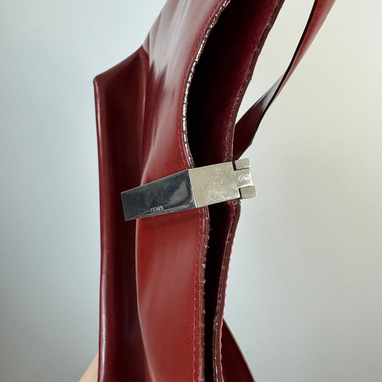 Gucci Gucci Red Leather Shoulder Bag Vintage Size ONE SIZE - 10 Thumbnail