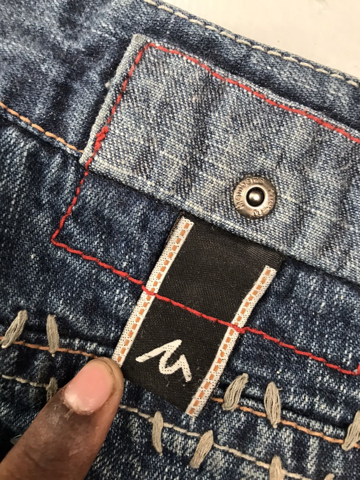 Vintage Crazy Vintage stitching embroidered denim Size US 36 / EU 52 - 10 Thumbnail