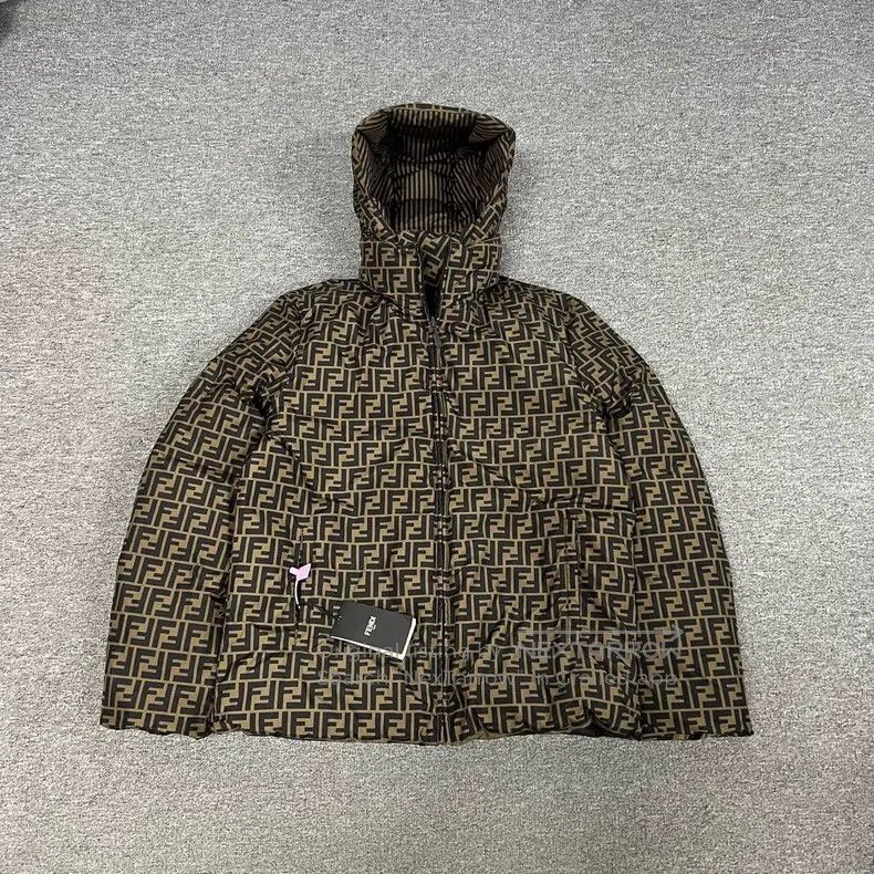 Fendi Double F Monogram Down Jacket Essential for Fall/Wi