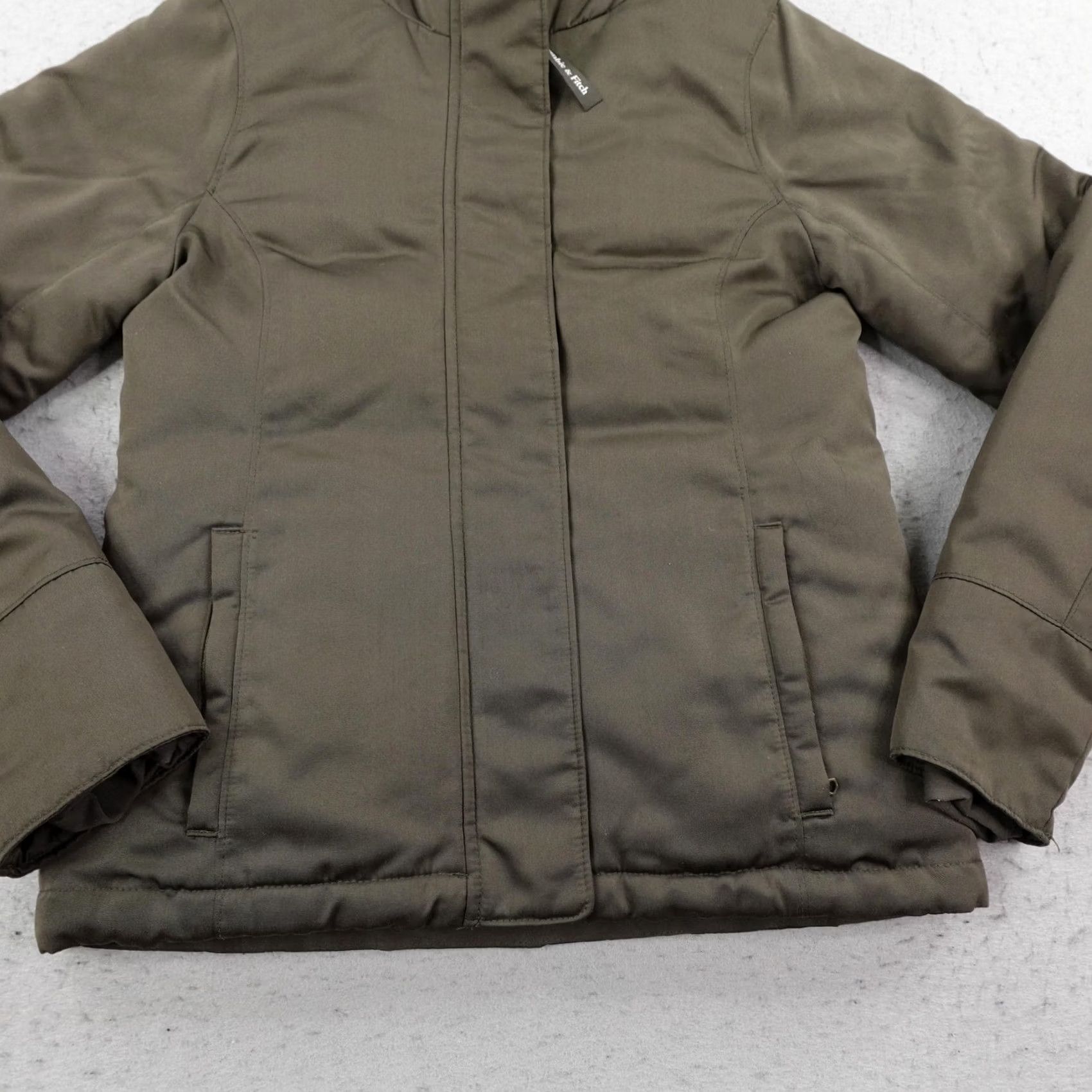 Abercrombie & Fitch Abercrombie & Fitch Jacket Womens XS Green Ultra Fleece Lined Hood Coat Y2K Size XS / US 0-2 / IT 36-38 - 3 Thumbnail