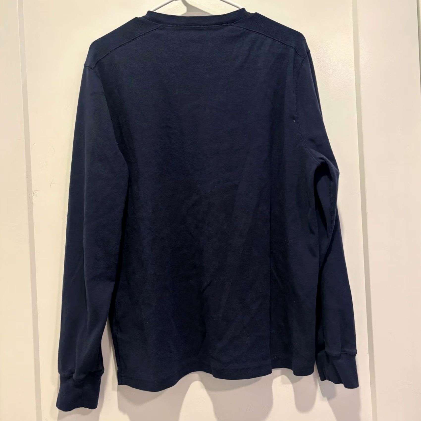 J.Crew J.Crew Henley Shirt Long Sleeve Navy Blue Cotton L Men Vintage No Size US L / EU 52-54 / 3 - 3 Thumbnail
