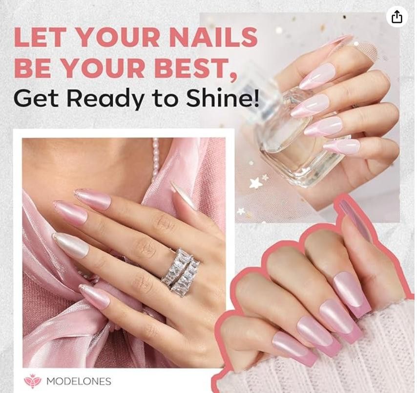 NBDN Nobrandedon Nail Polish 6 Colors Pink White Nude Pink Shimmer Matte Size ONE SIZE - 3 Thumbnail