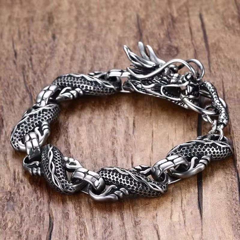 Jewelry Silver Plated Dragon Bracelet Size ONE SIZE - 2 Thumbnail