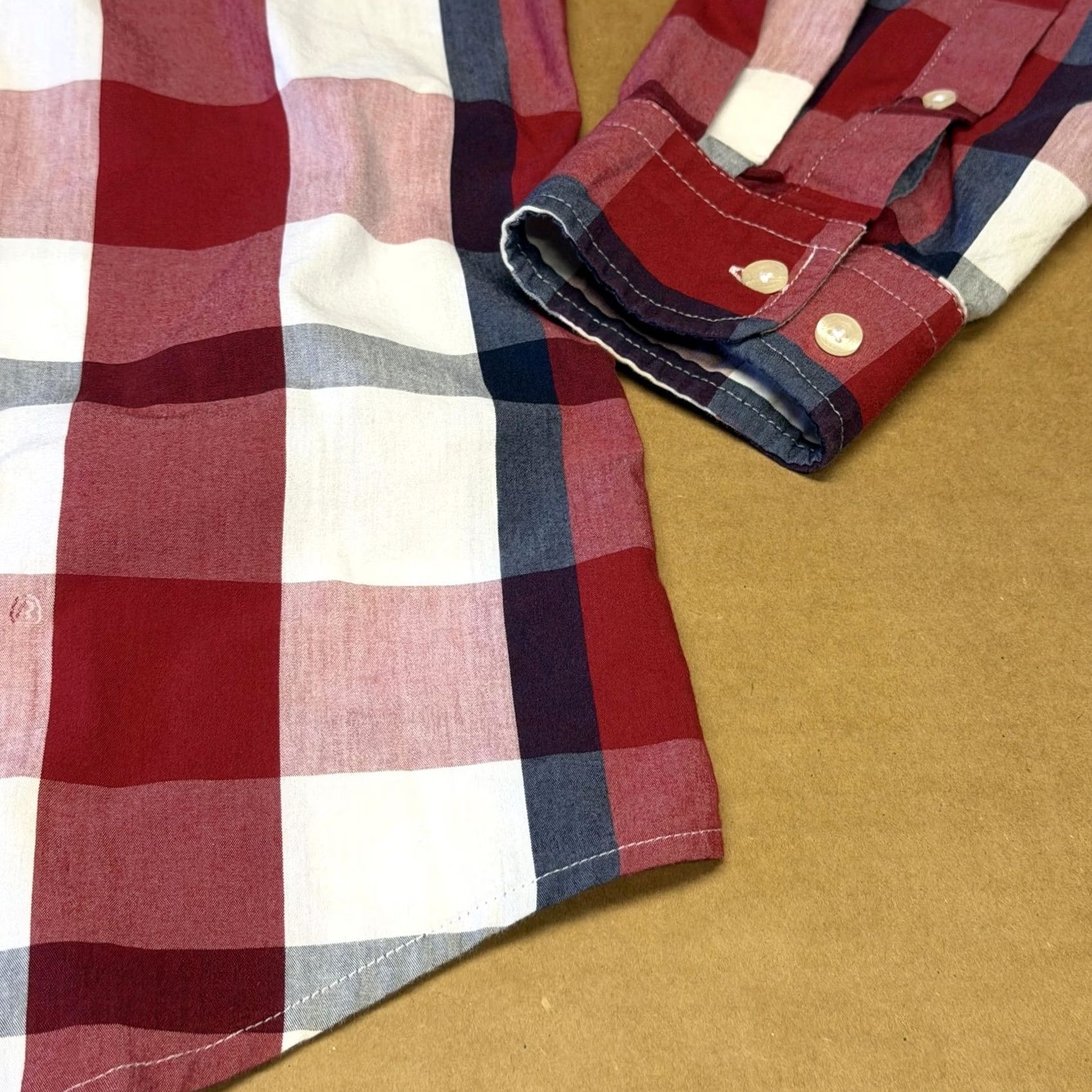 U.S. Polo Assn. U.S. Polo Assn Shirt Mens Large Red Plaid Button Down Stretch Casual Long Sleeve Size US L / EU 52-54 / 3 - 4 Thumbnail
