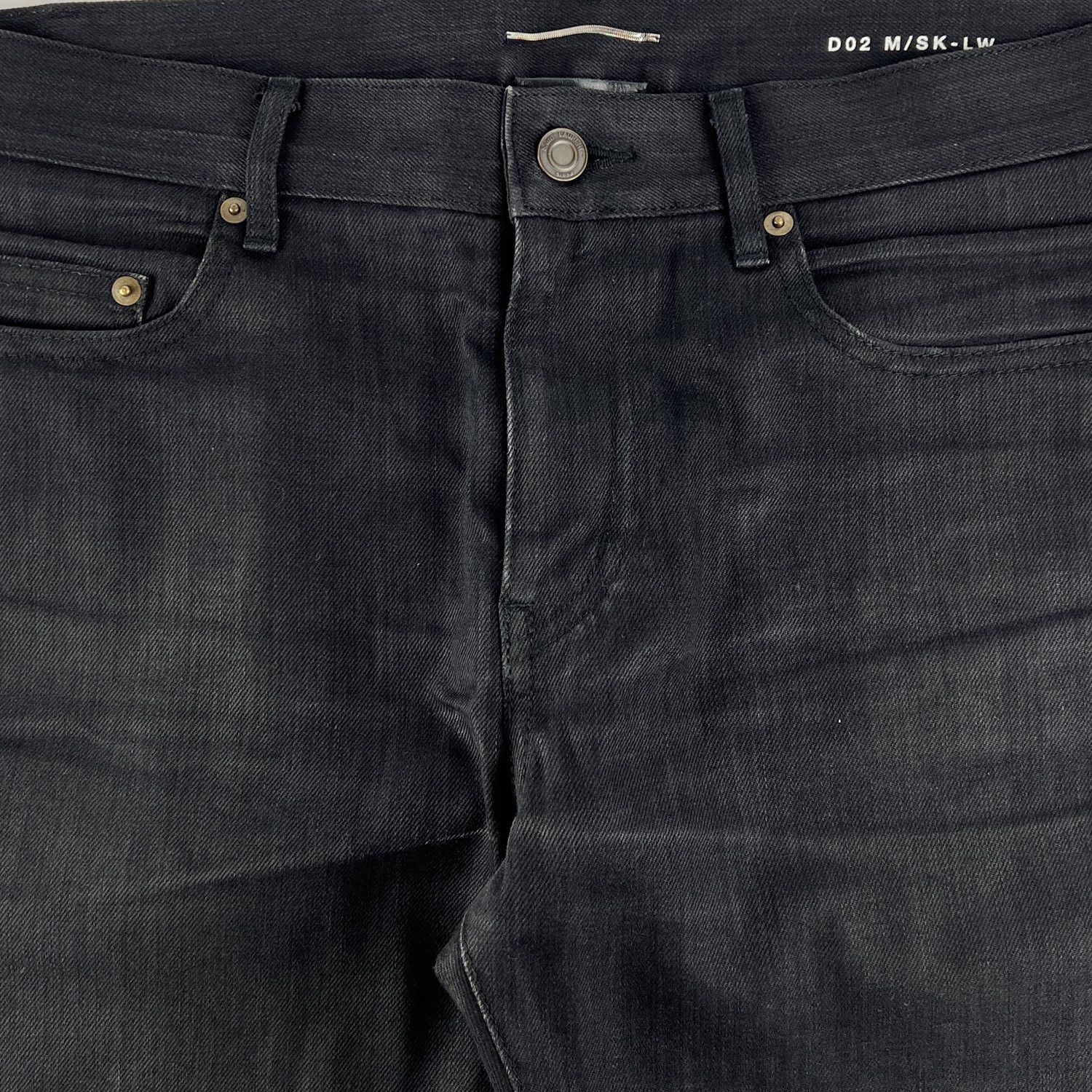 Hedi Slimane × Saint Laurent Paris Saint Laurent SS15 Psych Rock Raw Hem D02 Jeans Size US 29 - 3 Thumbnail