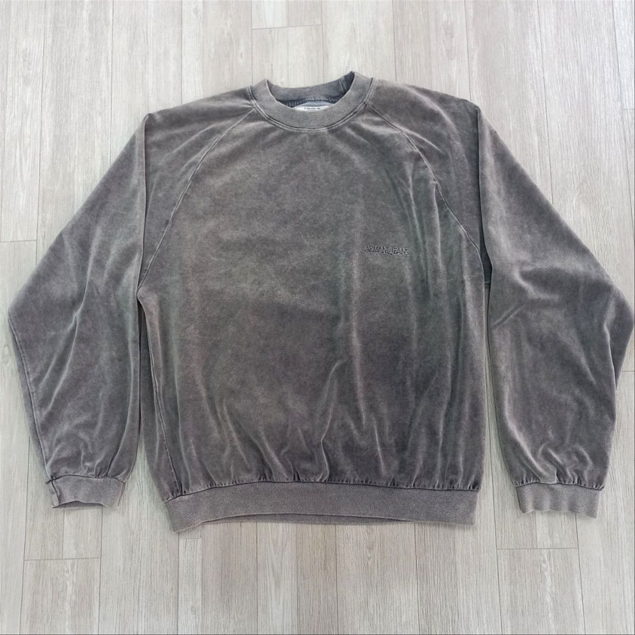 Armani Vintage ARMANI JEANS MISURA Velvet Sweatshirt Size US XL / EU 56 / 4 - 5 Thumbnail