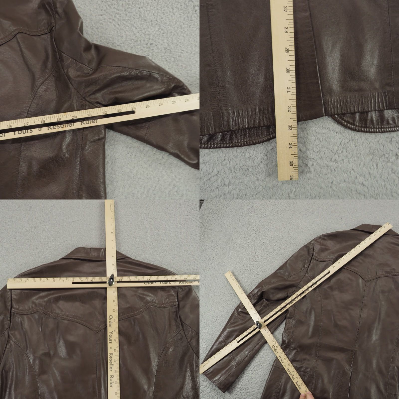 Vintage VINTAGE Pioneer Wear Jacket Mens 44L Brown Leather Western Blazer Vent Coat USA Size 44R - 9 Thumbnail