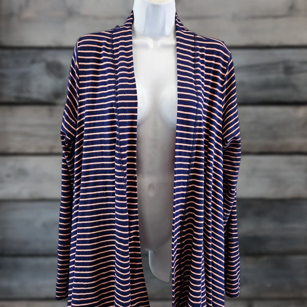 Stetson Stetson Womens Cardigan Sz XL Blue Pink Stripe Long Sleeve Rayon Blend Size XL / US 12-14 / IT 48-50 - 1 Thumbnail
