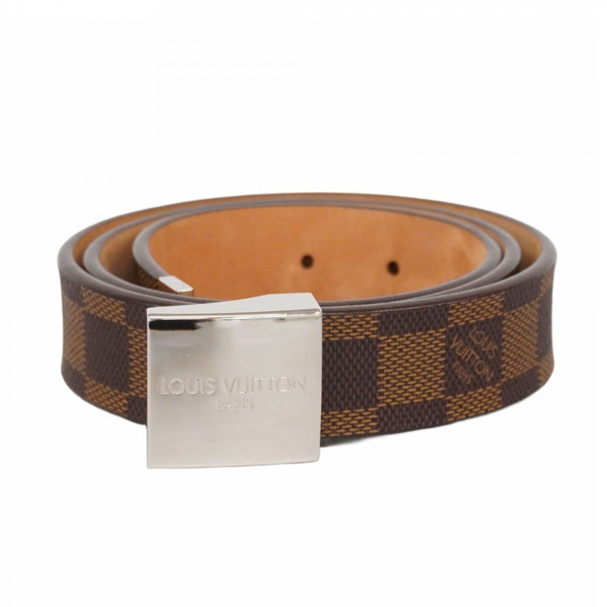 Louis Vuitton Damier Santur Carré Belt M6802 Ebene for Men and Women