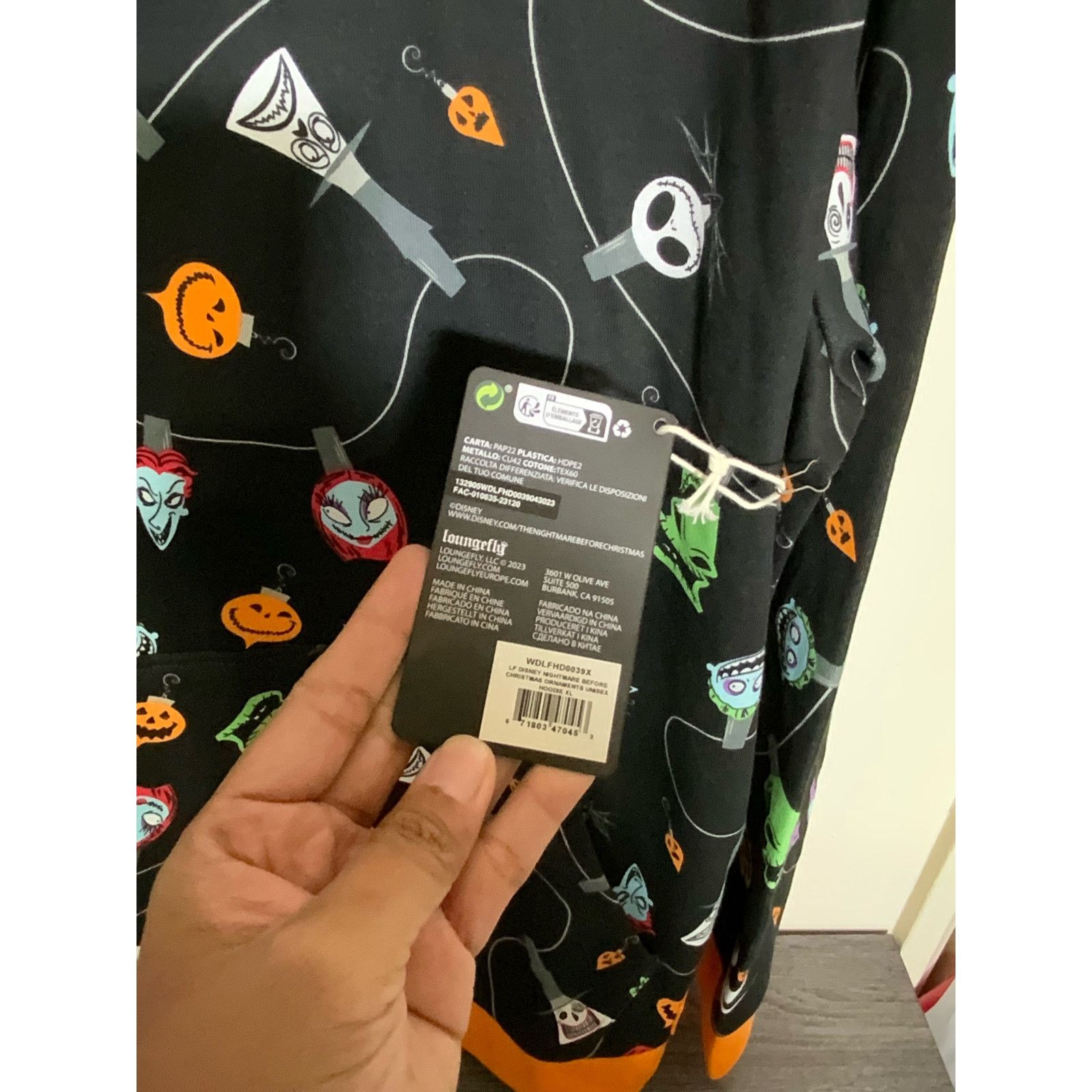 Unknown London Loungefly x Disney Nightmare Before Christmas Unisex Hoodie Size XL / US 12-14 / IT 48-50 - 10 Thumbnail