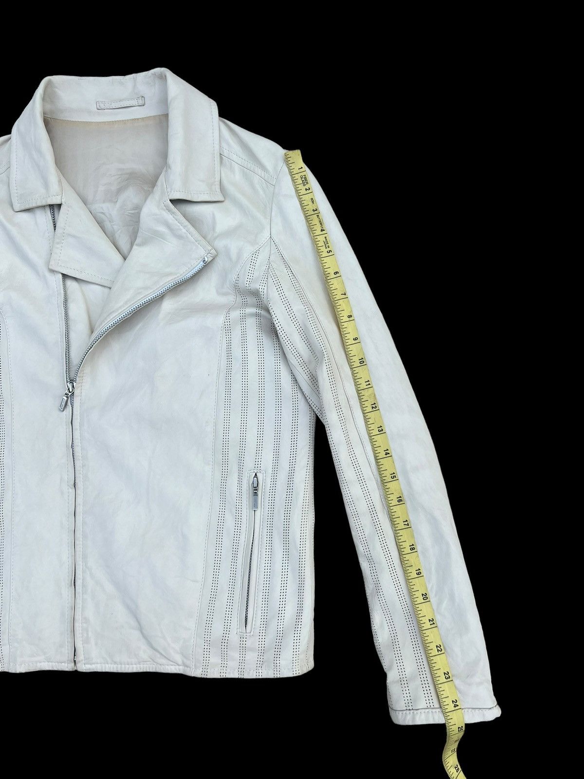 ABAHOUSE Abahouse Japan Patina White Sheep Napa Leather Jacket Size US S / EU 44-46 / 1 - 4 Thumbnail