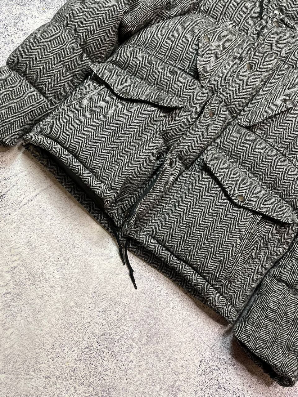 Moncler Moncler Gildas Herringbone Wool Down Puffer Jacket Size US L / EU 52-54 / 3 - 7 Thumbnail