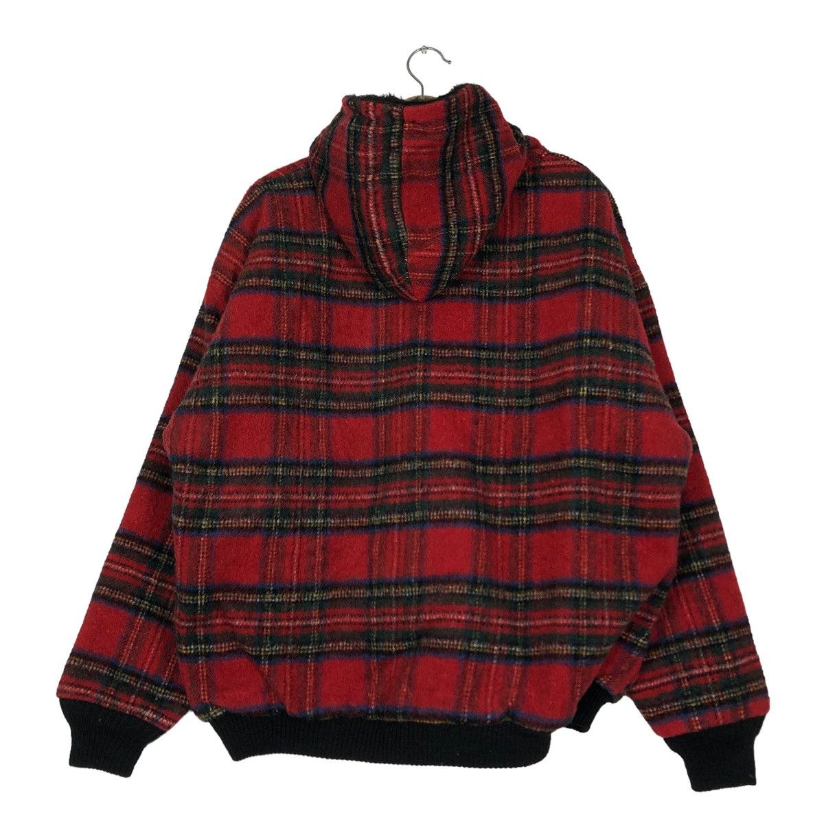Vintage 🔥VINTAGE WOOL BOMBER JACKET MELTON USA TARTAN DESIGN CHECK Size US L / EU 52-54 / 3 - 8 Thumbnail