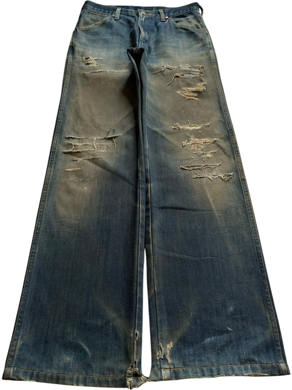 Vintage Wrangler Rusty Mud Wash Patch Distress Baggy Jeans