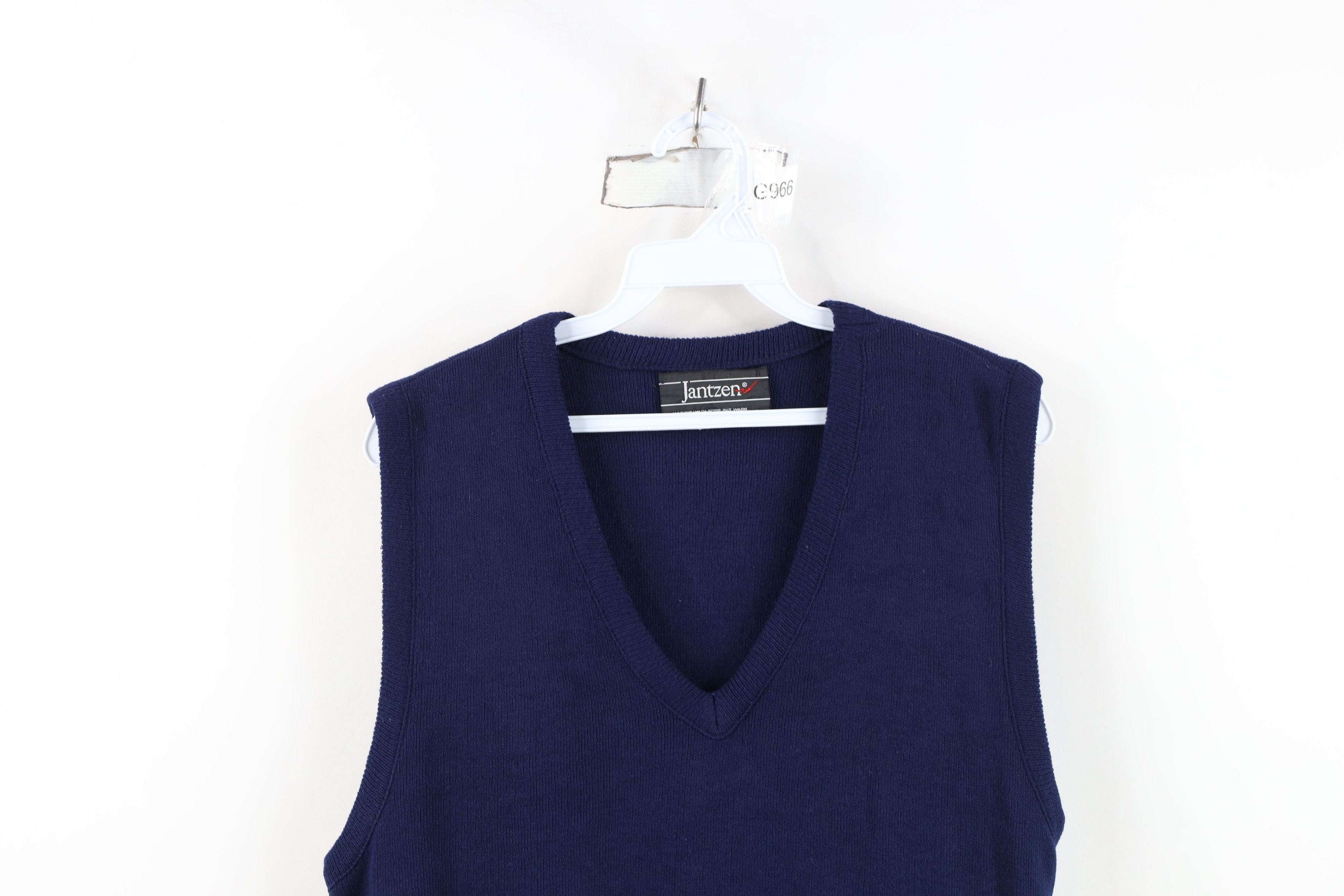 Vintage Vintage 70s Streetwear Blank Knit Sweater Vest Blue USA Size US L / EU 52-54 / 3 - 2 Thumbnail