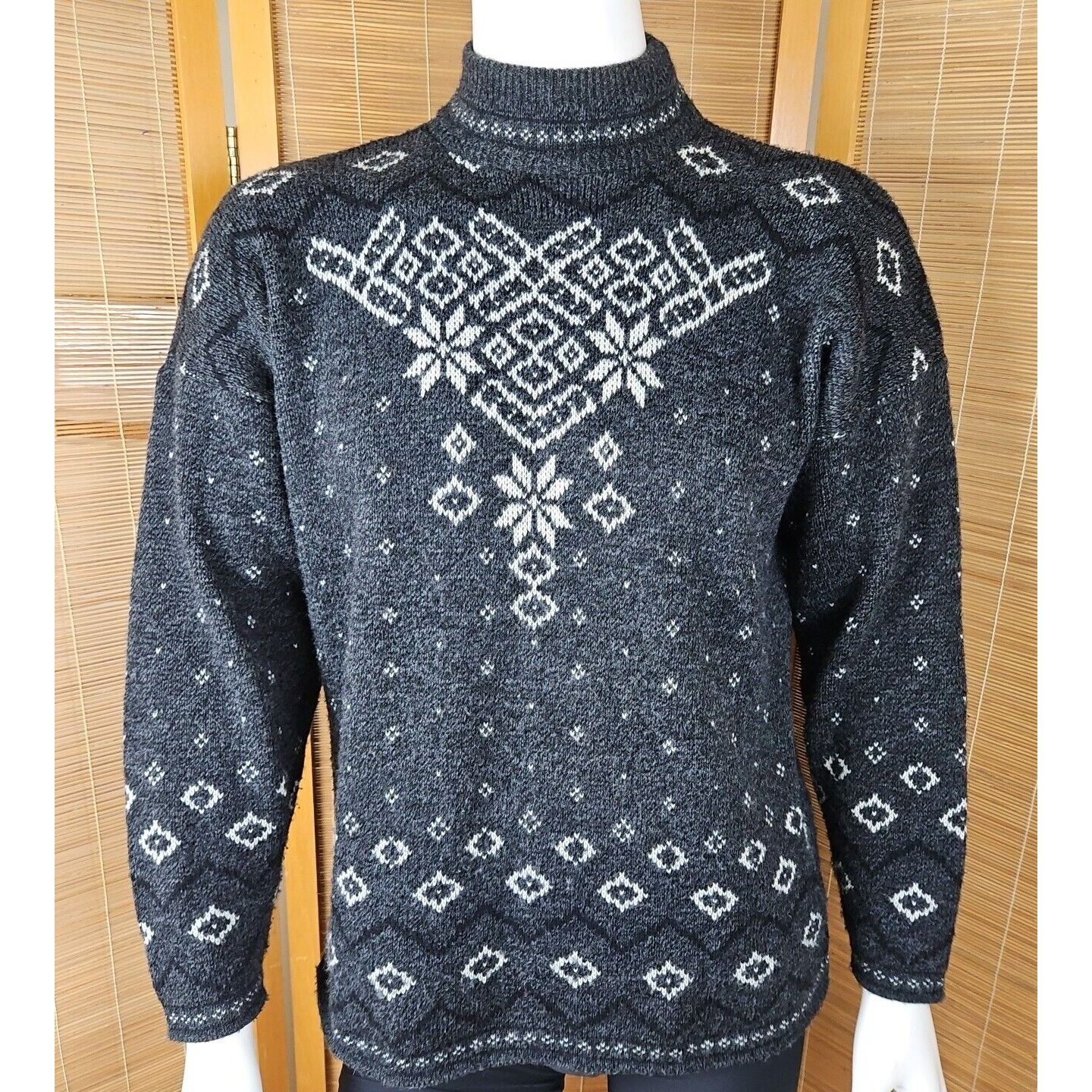 Vintage Vtg Ski Sweater Mens Sz M Gray Fair Isle Snowflake Spunky Ac Size US XL / EU 56 / 4 - 3 Thumbnail