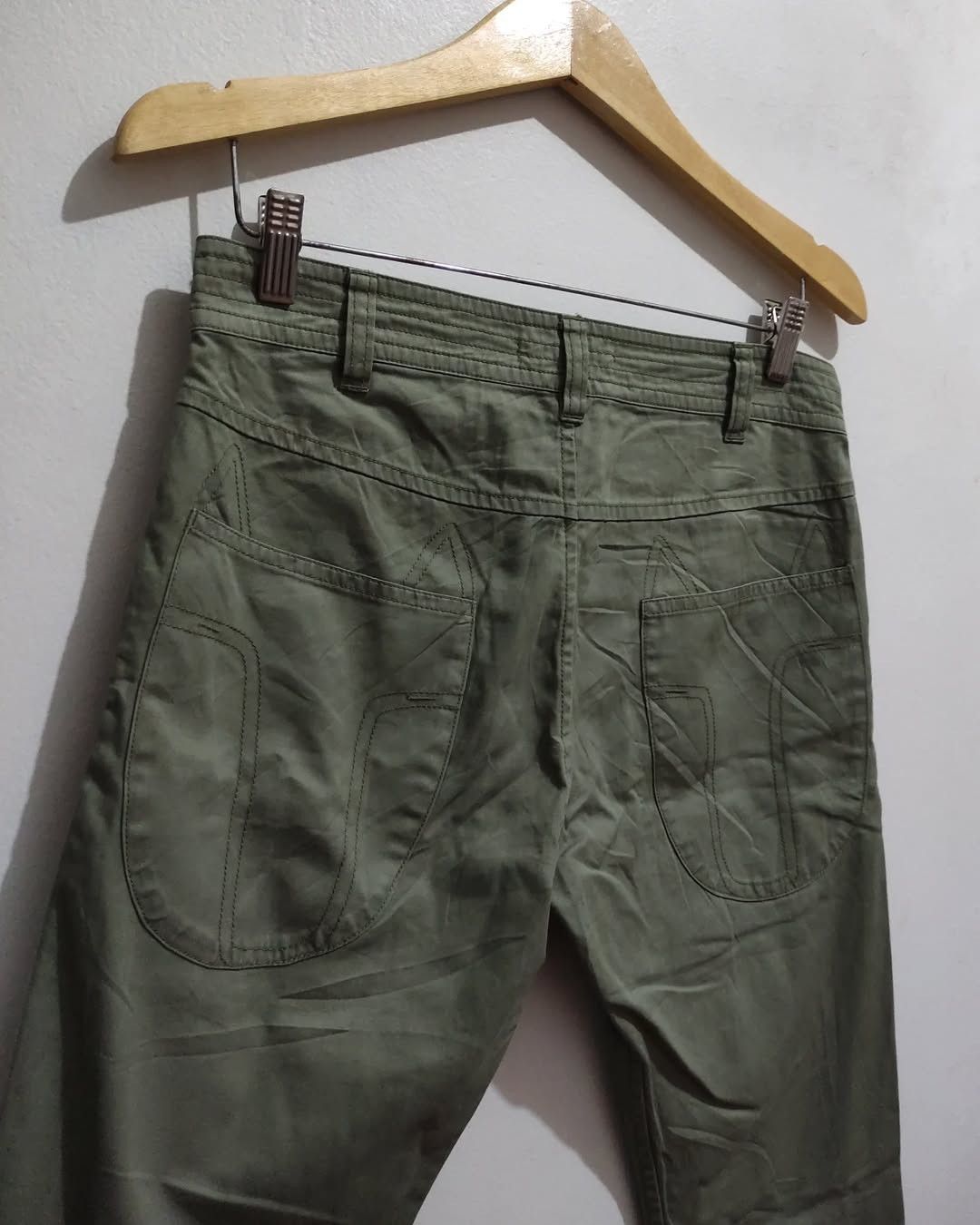 Issey Miyake Tsumori Chisato Green Utility Pants Curved Pockets Pants Size 30" / US 8 / IT 44 - 6 Thumbnail