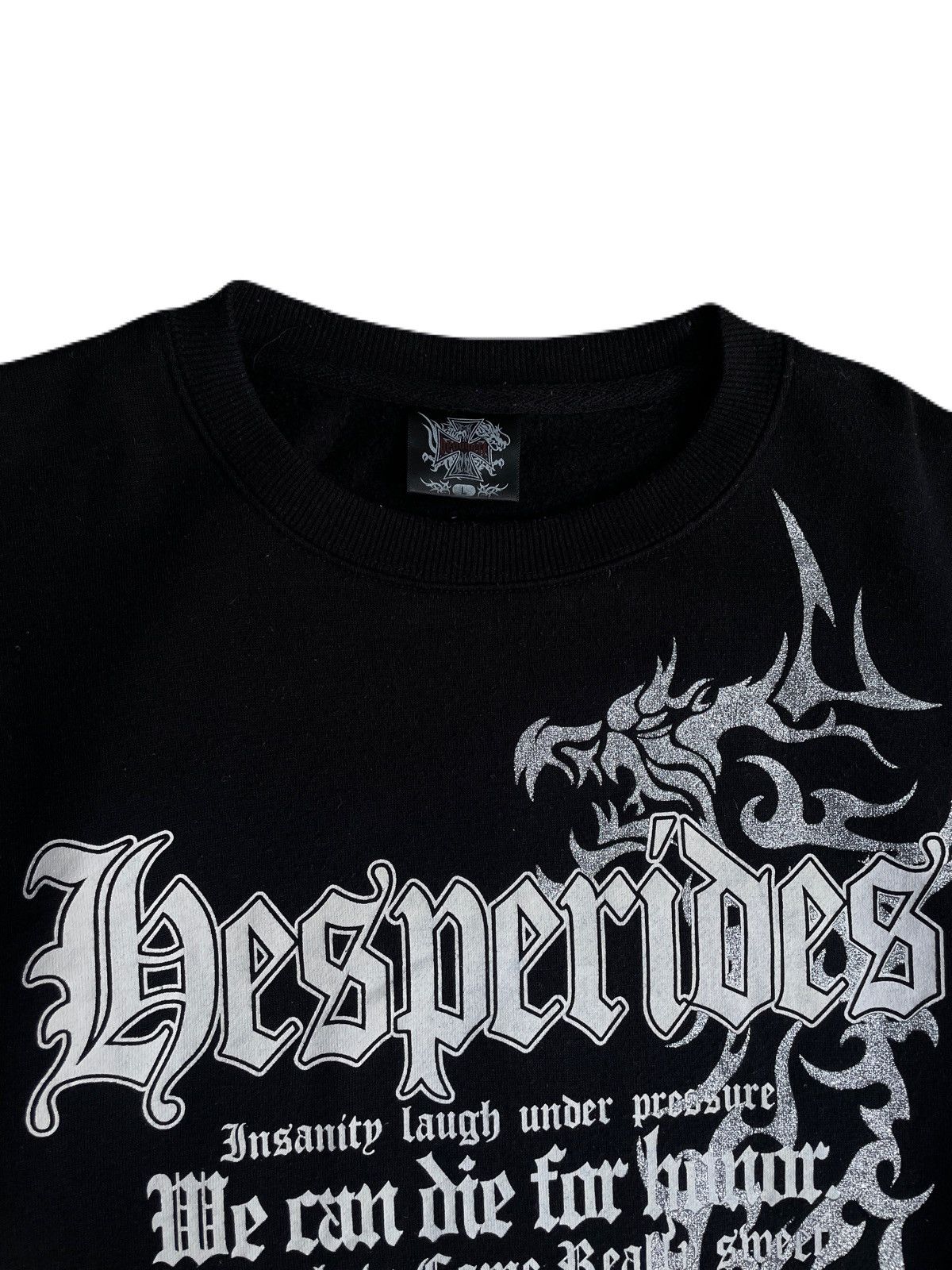 If Six Was Nine 2000s Japanese archive Glitter Poem Dragon Sweater Y2K Size US L / EU 52-54 / 3 - 5 Thumbnail