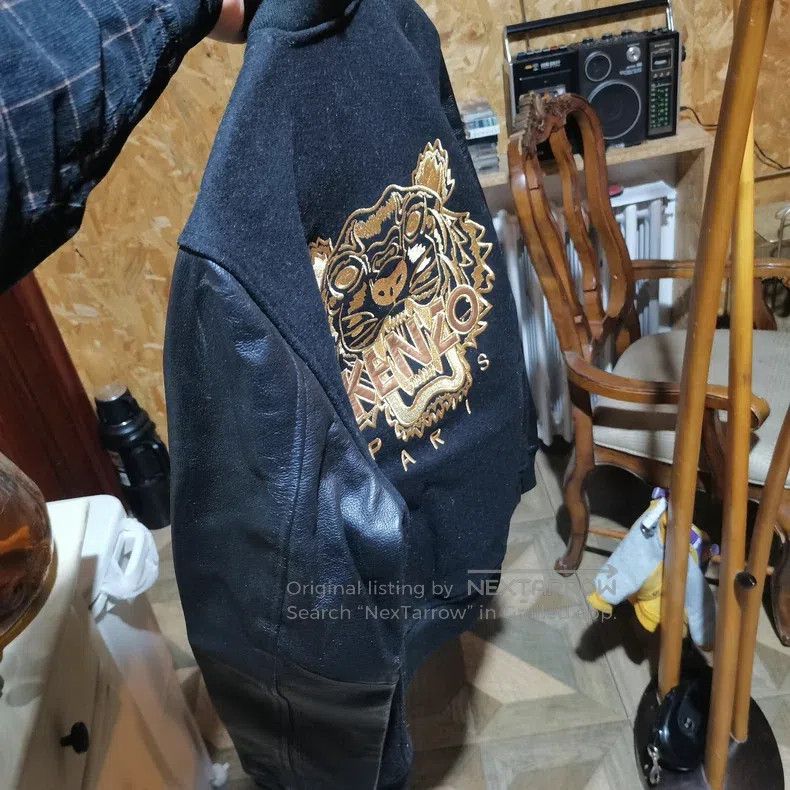 Kenzo Kenzo Paris Tiger Jacket, Made of Wool and Cowhide, Back w Size L / US 10 / IT 46 - 4 Thumbnail