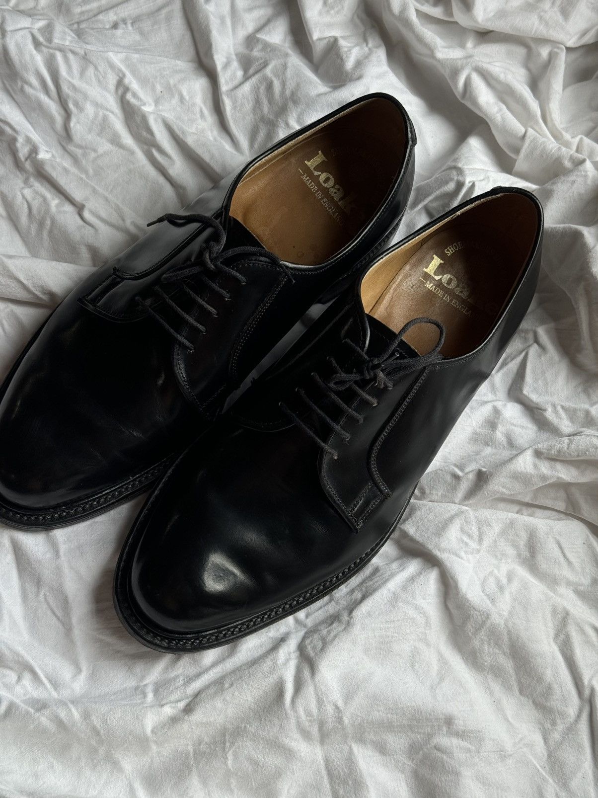 Loake Loake 771B Black classic polished leather derby Size US 11 / EU 44 - 13 Thumbnail