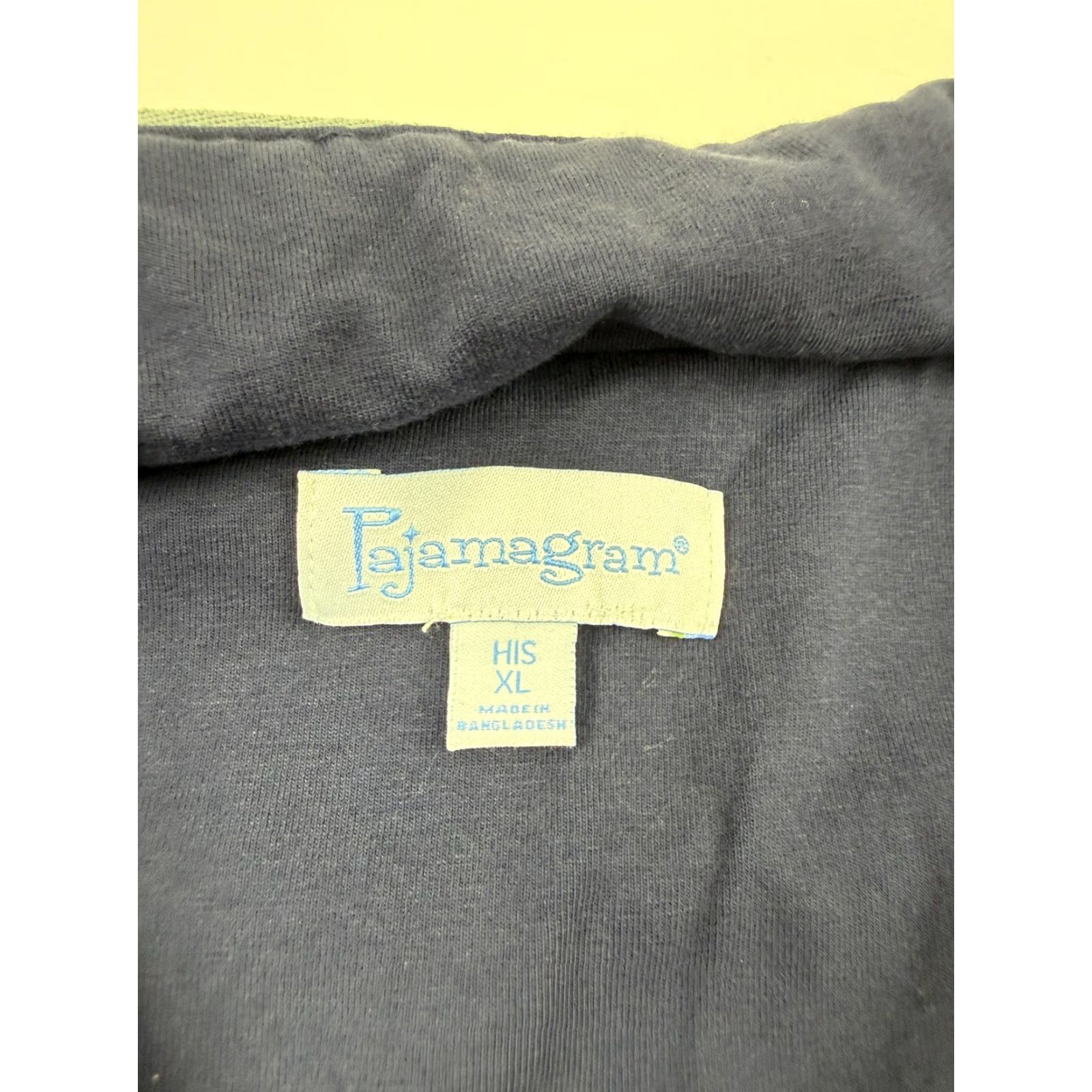 Vintage PajamaGram Pajama Top Mens XL Blue 3/4 Sleeve Button Front Piped Lounge Size US XL / EU 56 / 4 - 4 Thumbnail