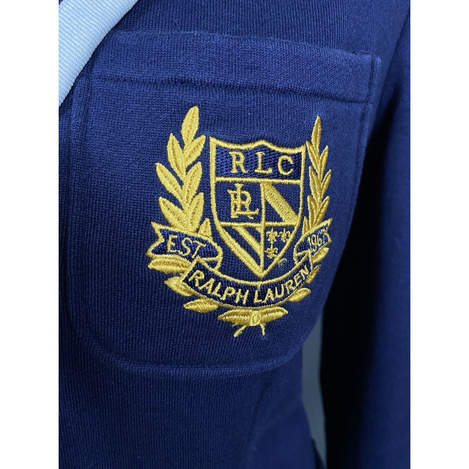 Ralph Lauren Ralph Lauren Contrast Lapel Big Logo Women's Blue Blazer Jac Size M / US 6-8 / IT 42-44 - 8 Thumbnail