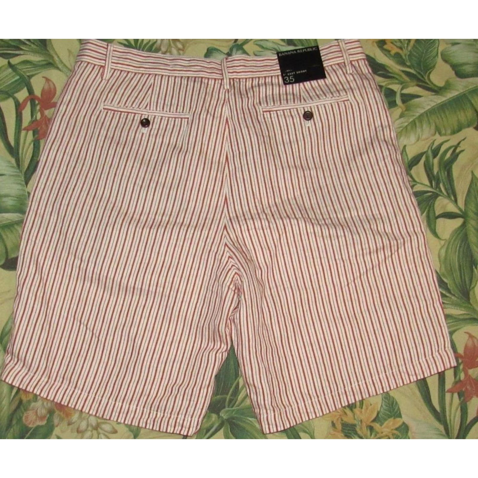 Banana Republic BANANA REPUBLIC White Linen Cotton 9" Easy Shorts 35 NWT Mens Size US 35 - 3 Thumbnail